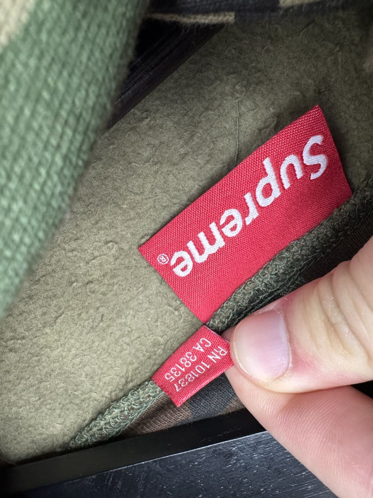 Supreme × Swarovski SS21 Supreme Swarovski S Logo Hooded Camo Sweatshirt Size US M / EU 48-50 / 2 - 9 Thumbnail