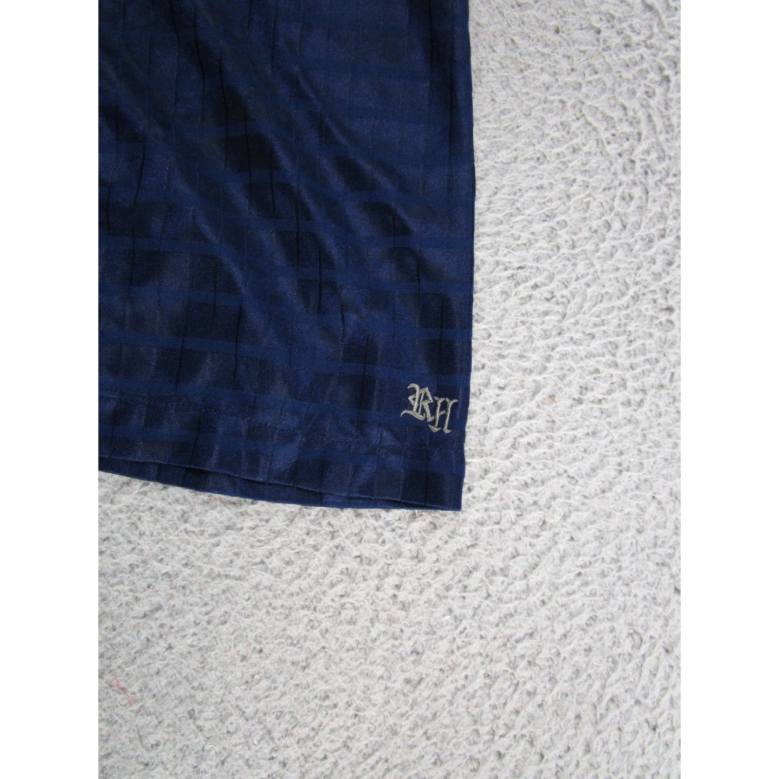 Vintage Rollin Hard Shirt Mens XL Blue Satin Button Up USA Made Rockabilly Disco Vintage Size US XL / EU 56 / 4 - 3 Thumbnail