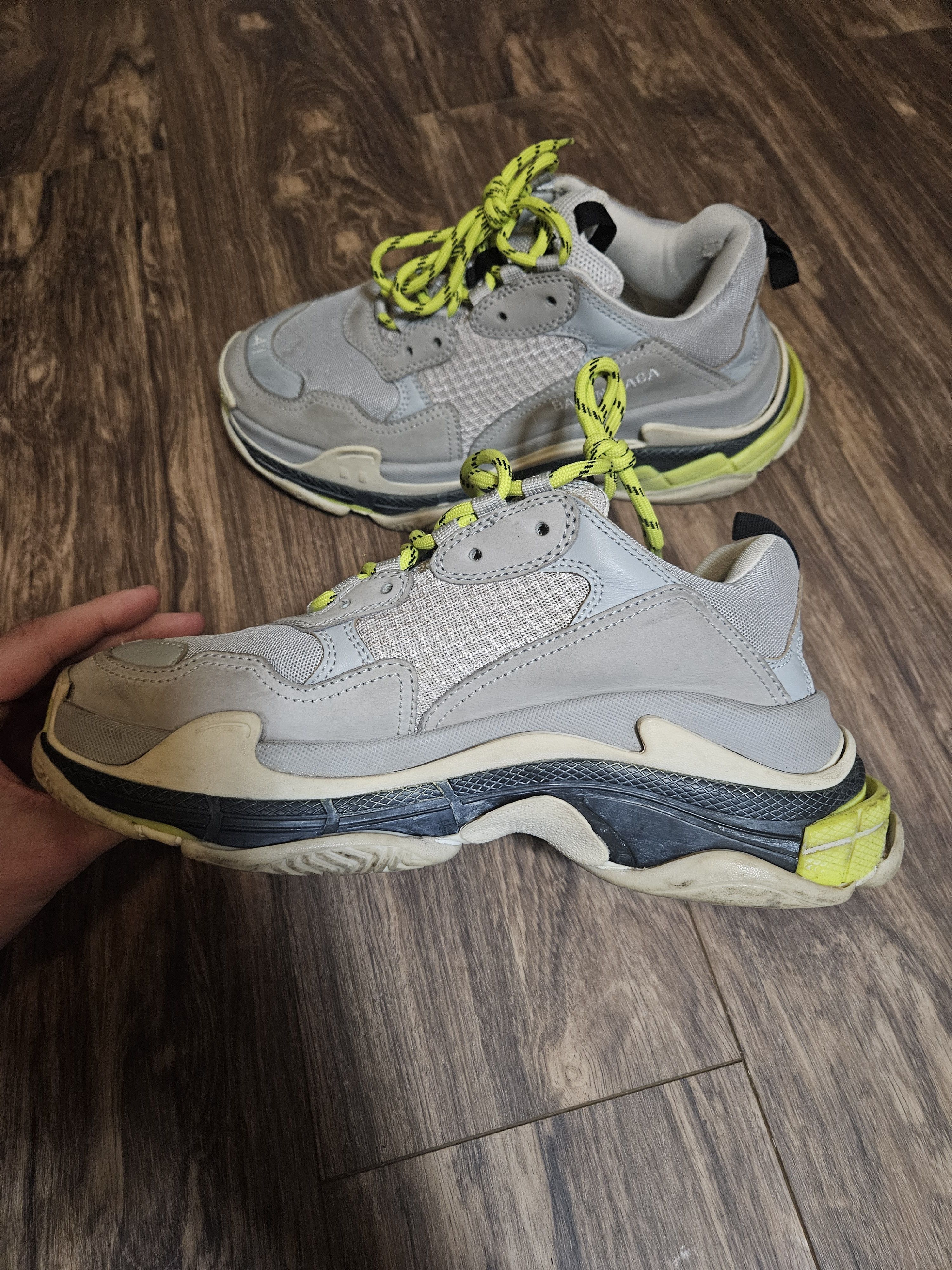 Balenciaga Balenciaga Triple S Gray Green Sz 41 Size US 8 / EU 41 - 5 Thumbnail
