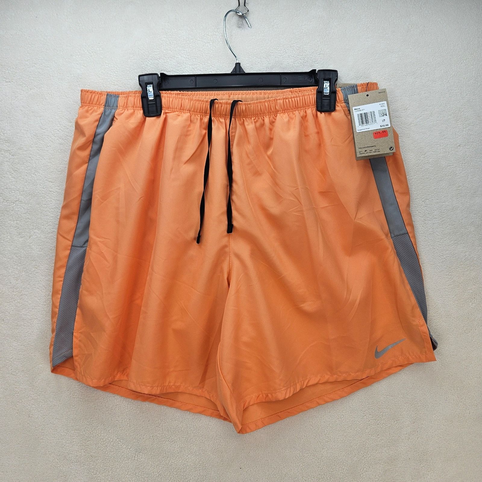 Nike NIKE MEN'S XXL CHALLENGER BRIEF-LINED 7" RUNNING SHORTS ORGE Size US 35 - 1 Thumbnail