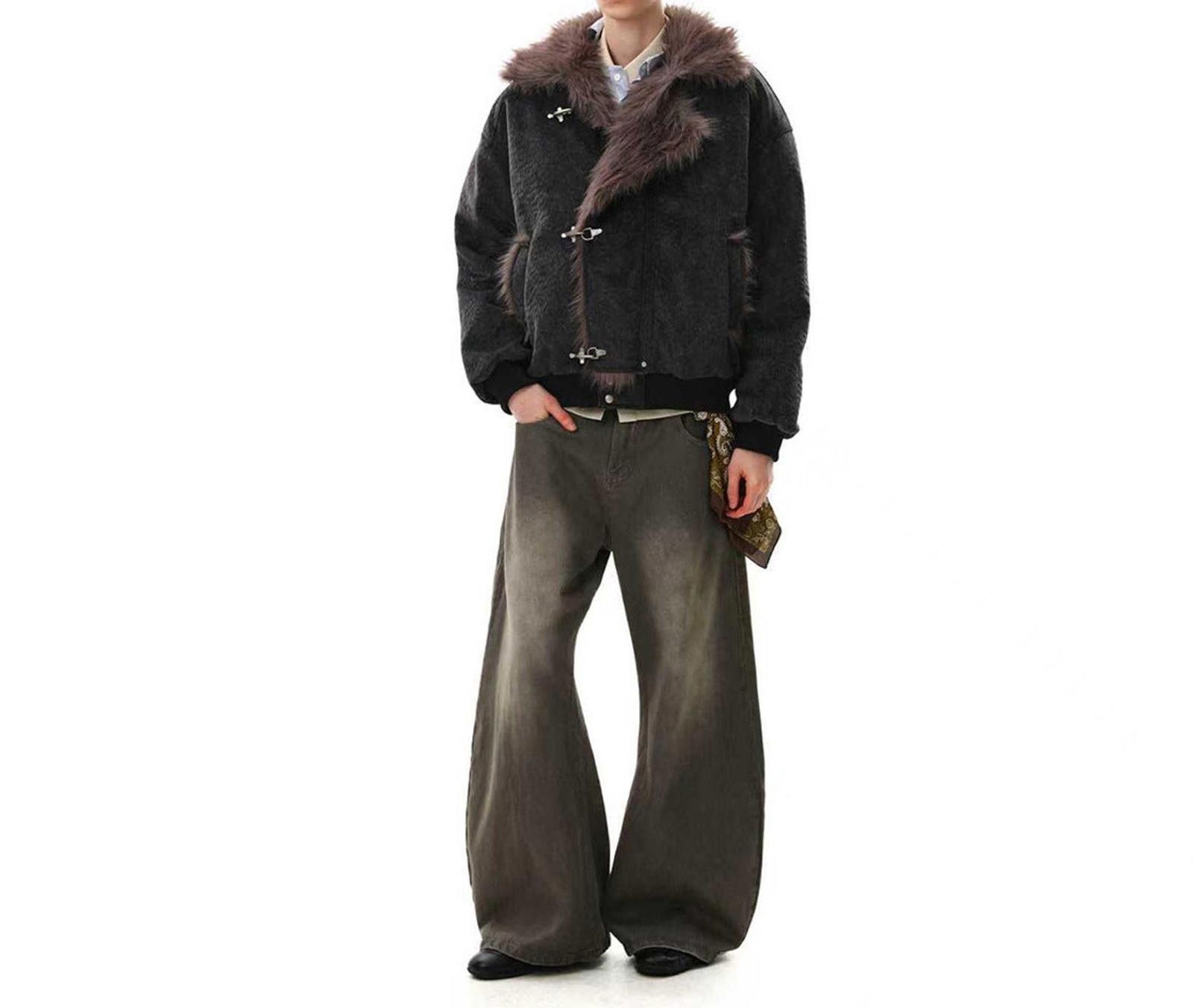 Japanese Brand Faux Shearling Bomber Jackets, Cozy Outerwear Size US M / EU 48-50 / 2 - 2 Thumbnail