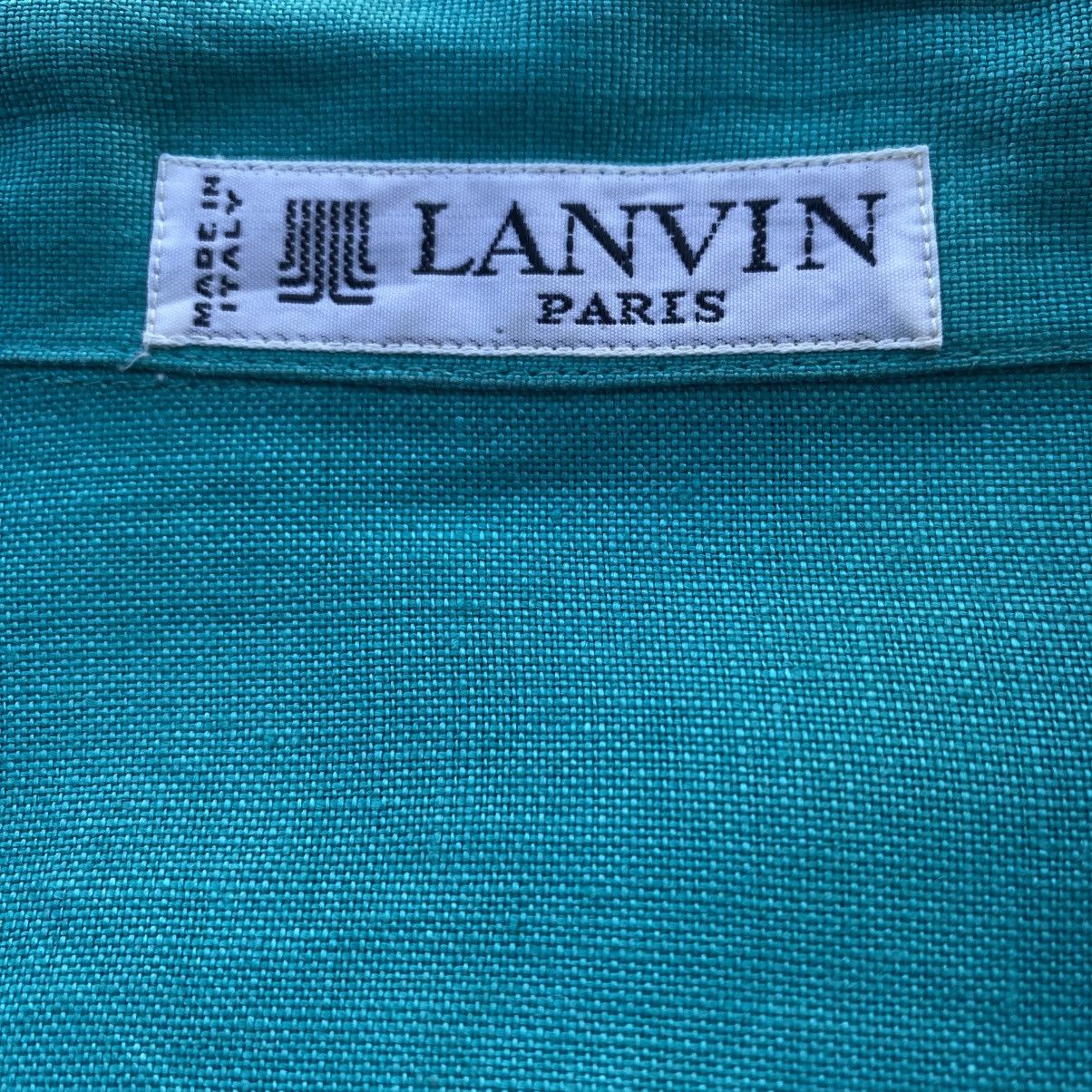 Lanvin ‼️LAST DROP‼️Lanvin Paris Linen Zip Jacket Teal Green Vintage Size US M / EU 48-50 / 2 - 17 Thumbnail