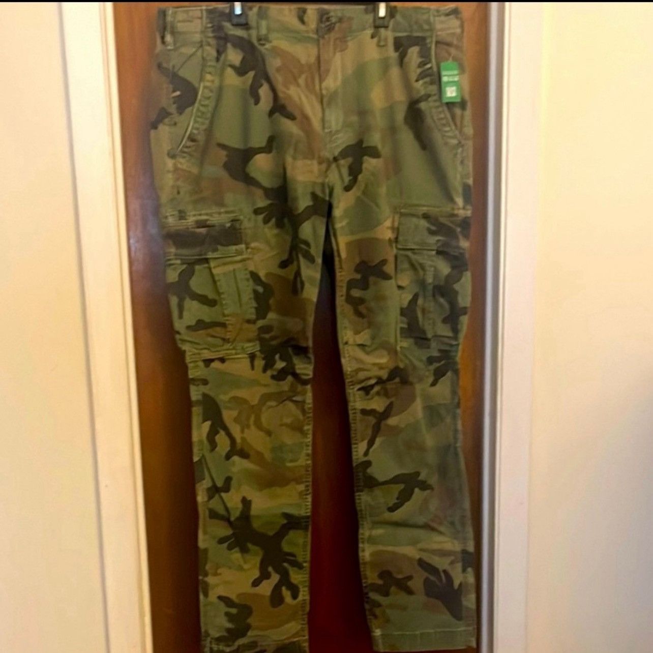Gap GAP Green and Brown Cargo Pants Durable Cotton Blend Size US 38 / EU 54 - 1 Thumbnail