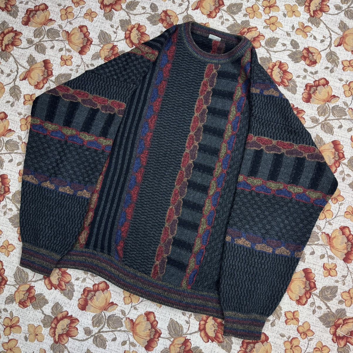 Coogi × Vintage Vintage Cable Knit Coloured Coogi Style Oversized Boxy Size US XL / EU 56 / 4 - 3 Thumbnail