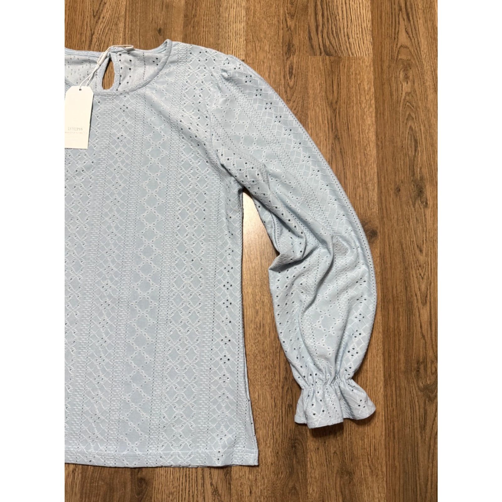 Vintage Lyhipss Blouse, Women's Size Medium, Blue, Long Sleeve Shirt NWT Size M / US 6-8 / IT 42-44 - 4 Thumbnail