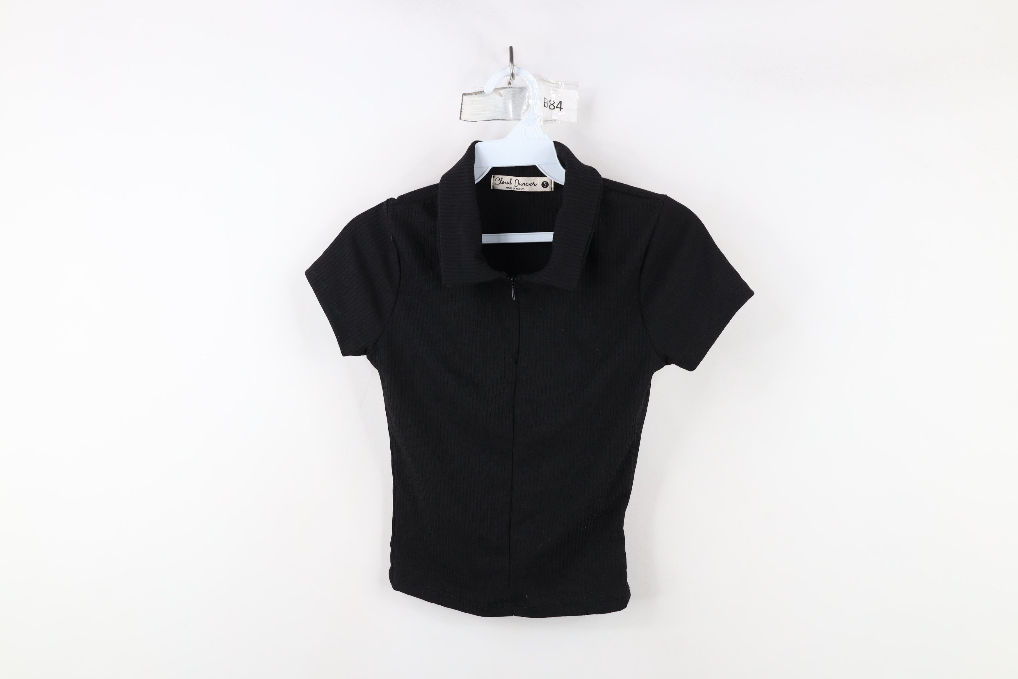 Vintage Vintage Y2K Babydoll Streetwear Ribbed Cropped Polo Shirt Size S / US 4 / IT 40 - 1 Thumbnail