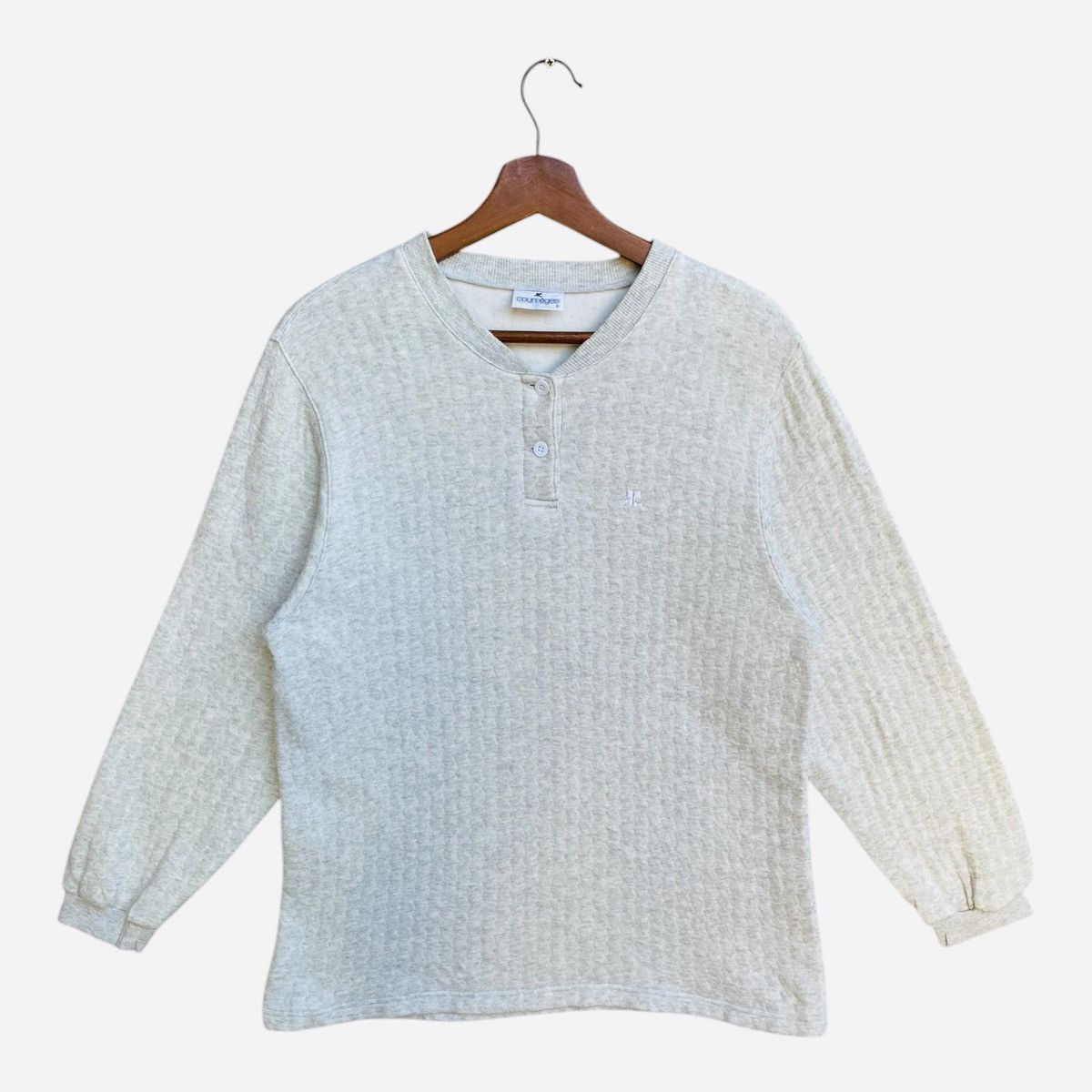 Courreges Courreges Women Dress Quarter Button Up Pullover Jumper Size L / US 10 / IT 46 - 1 Thumbnail