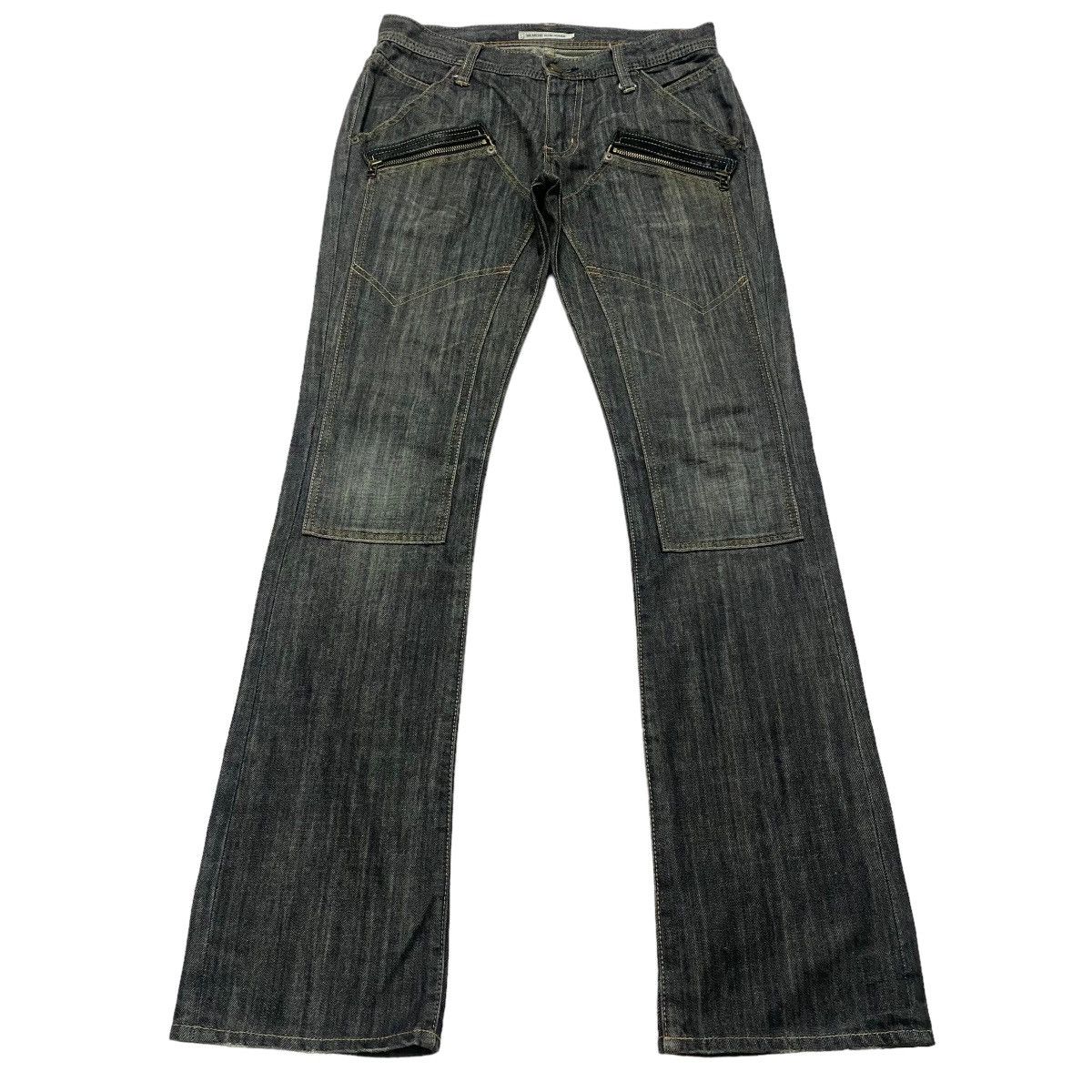 image of If Six Was Nine x Michel Klein Mk Michel Klein Homme Denim Flare Double Knee Jeans in Black (Size 3