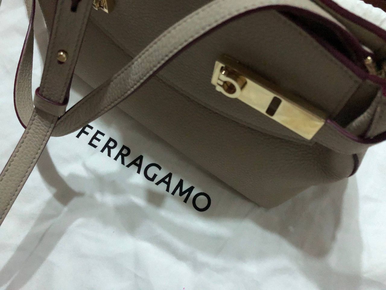 Salvatore Ferragamo Ferragamo Hug Soft Crossbody Bag XS – “Pietra”(Retail €1850) Size ONE SIZE - 4 Thumbnail