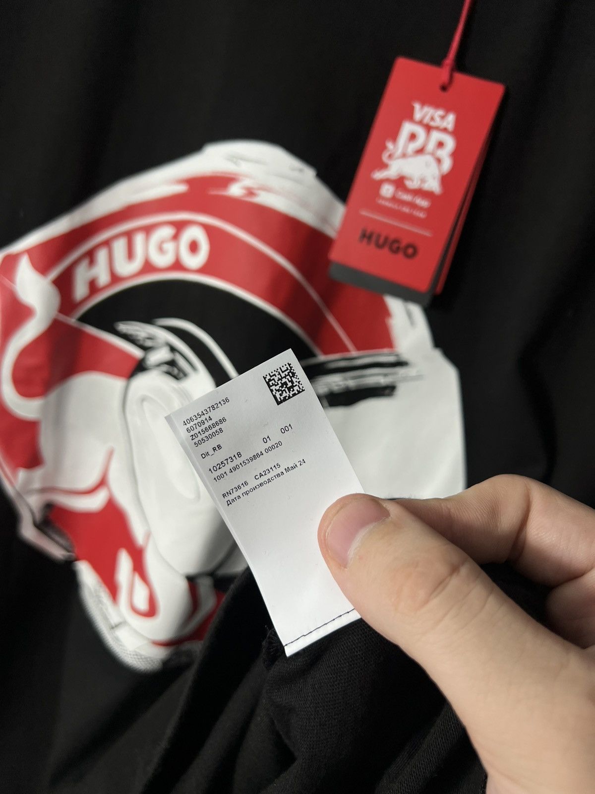 Hugo HUGO Red Bull Racing F1 Helmet Graphic T-Shirt Black Size M Size US M / EU 48-50 / 2 - 11 Thumbnail