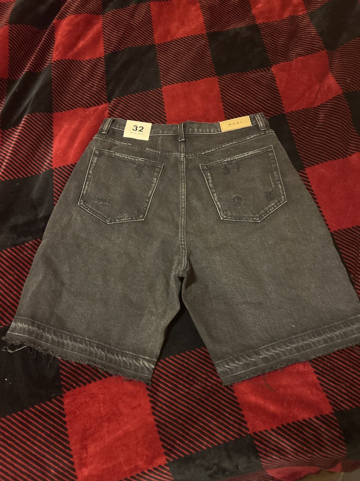 MNML Mmnl black denim jean shorts Size US 32 / EU 48 - 2 Thumbnail