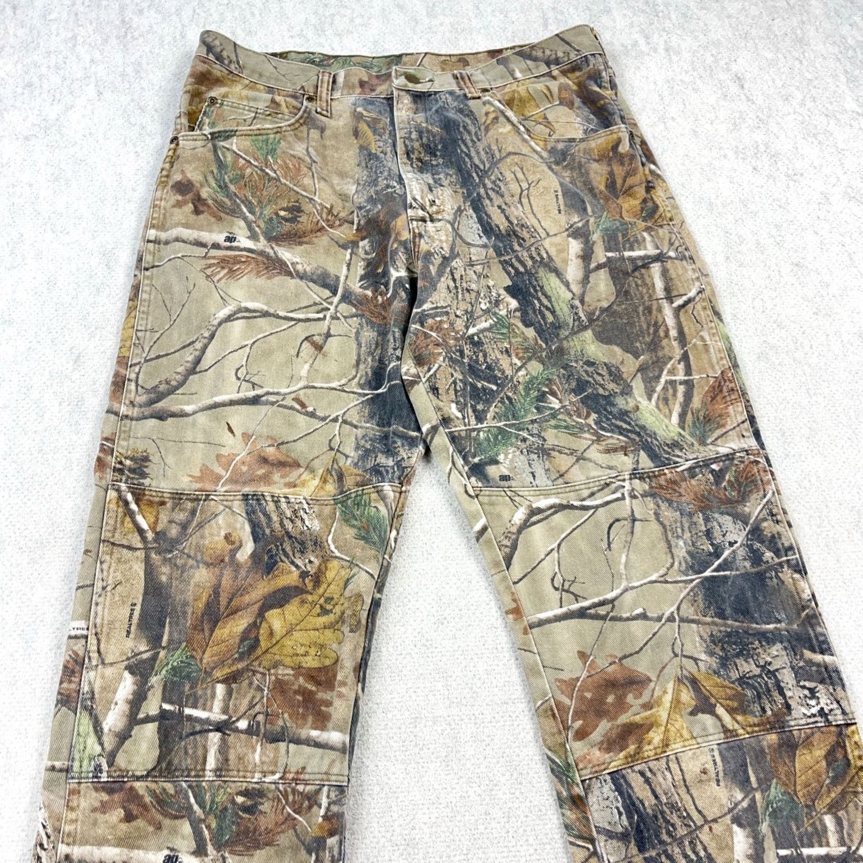Wrangler VINTAGE Wrangler Jeans Men 34x29 Camo Realtree Hardwood Baggy Y2K Double Knee Brown Size US 34 / EU 50 - 3 Thumbnail