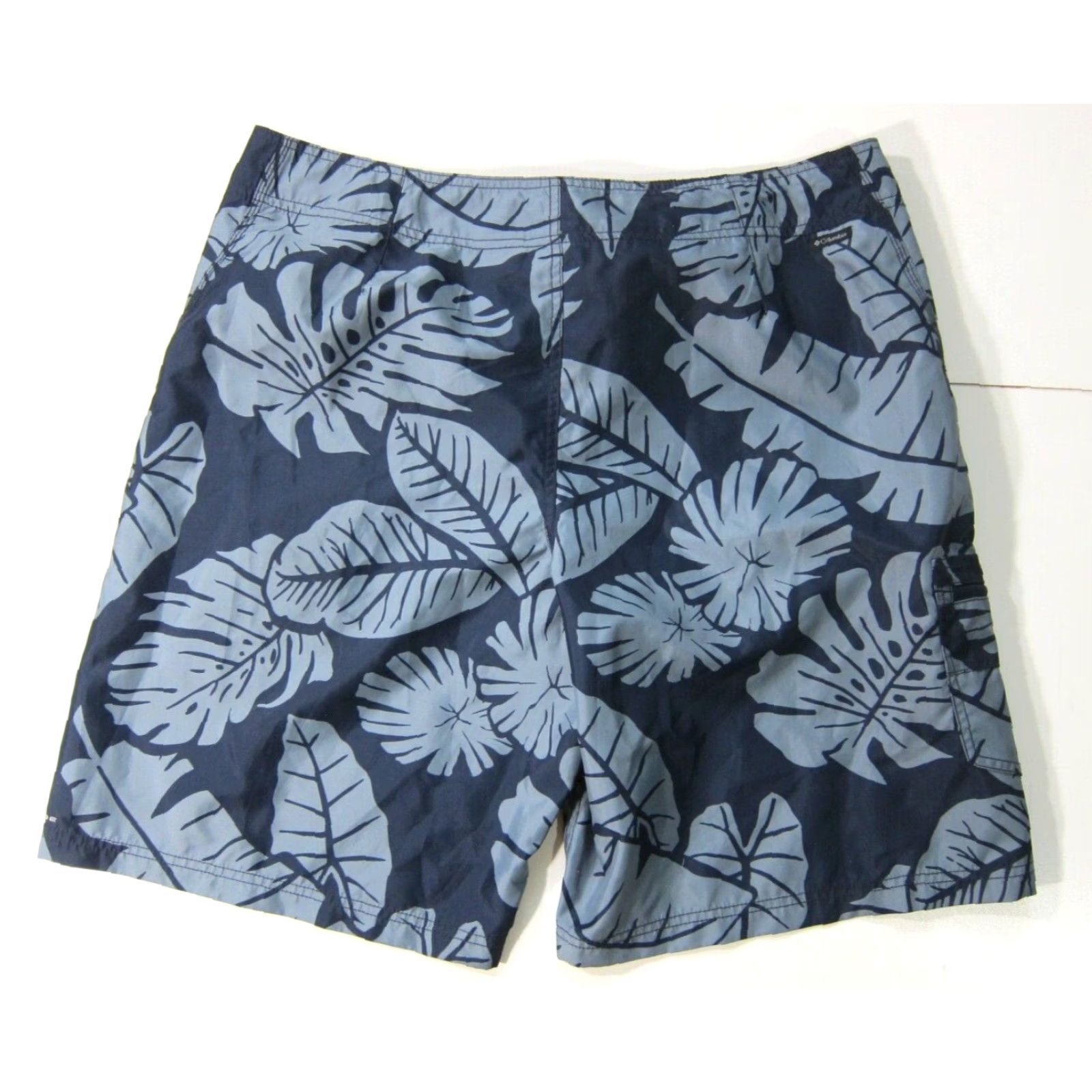 Vintage Columbia Blue Floral Hawaiian Beach Swim Surf Board Shorts Men 40 Size US 40 / EU 56 - 2 Thumbnail