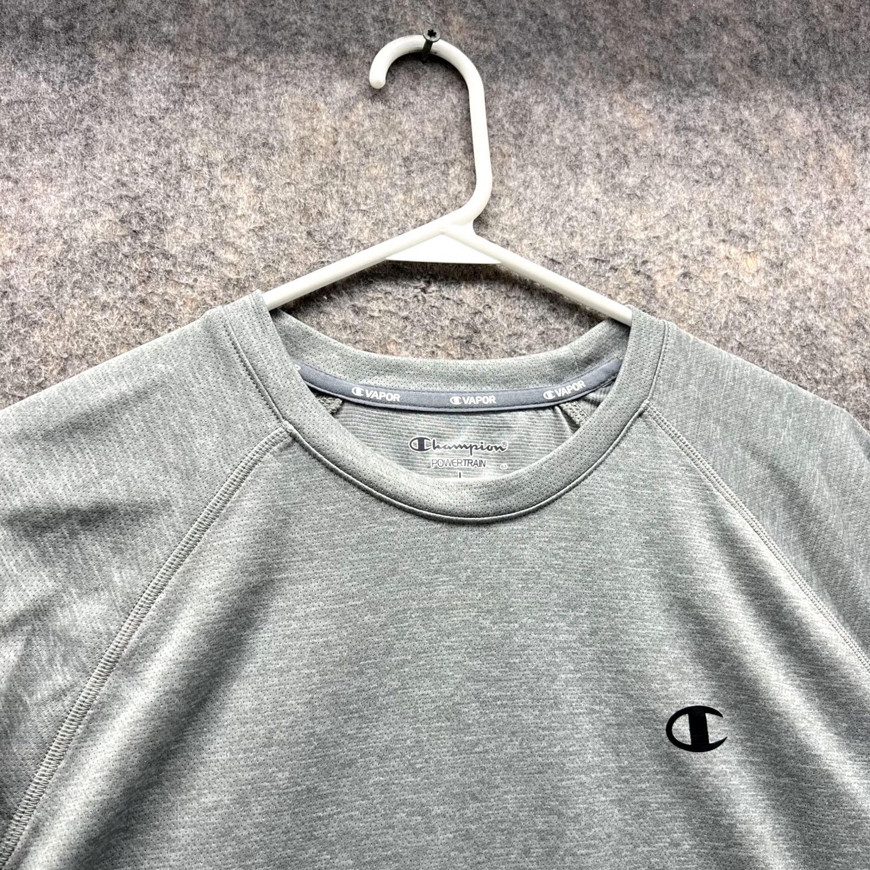 Champion Champion Shirt Men Large Adult Gray Athletic Training Powertrain Vapor Vintage Size US L / EU 52-54 / 3 - 7 Thumbnail