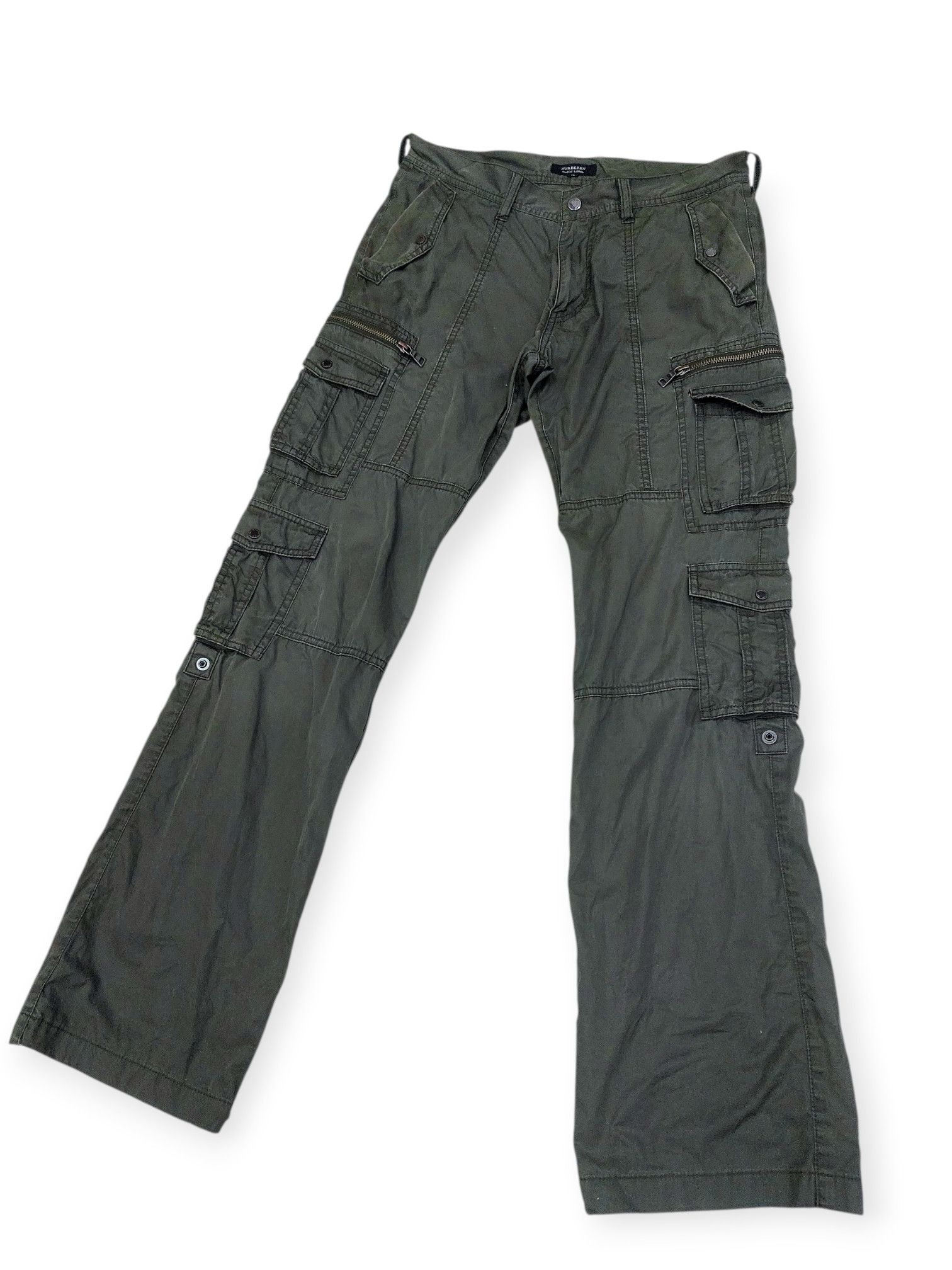 Burberry Japanese Y2K Burberry Black Label Multipocket Cargo Pants Size US 30 / EU 46 - 3 Thumbnail