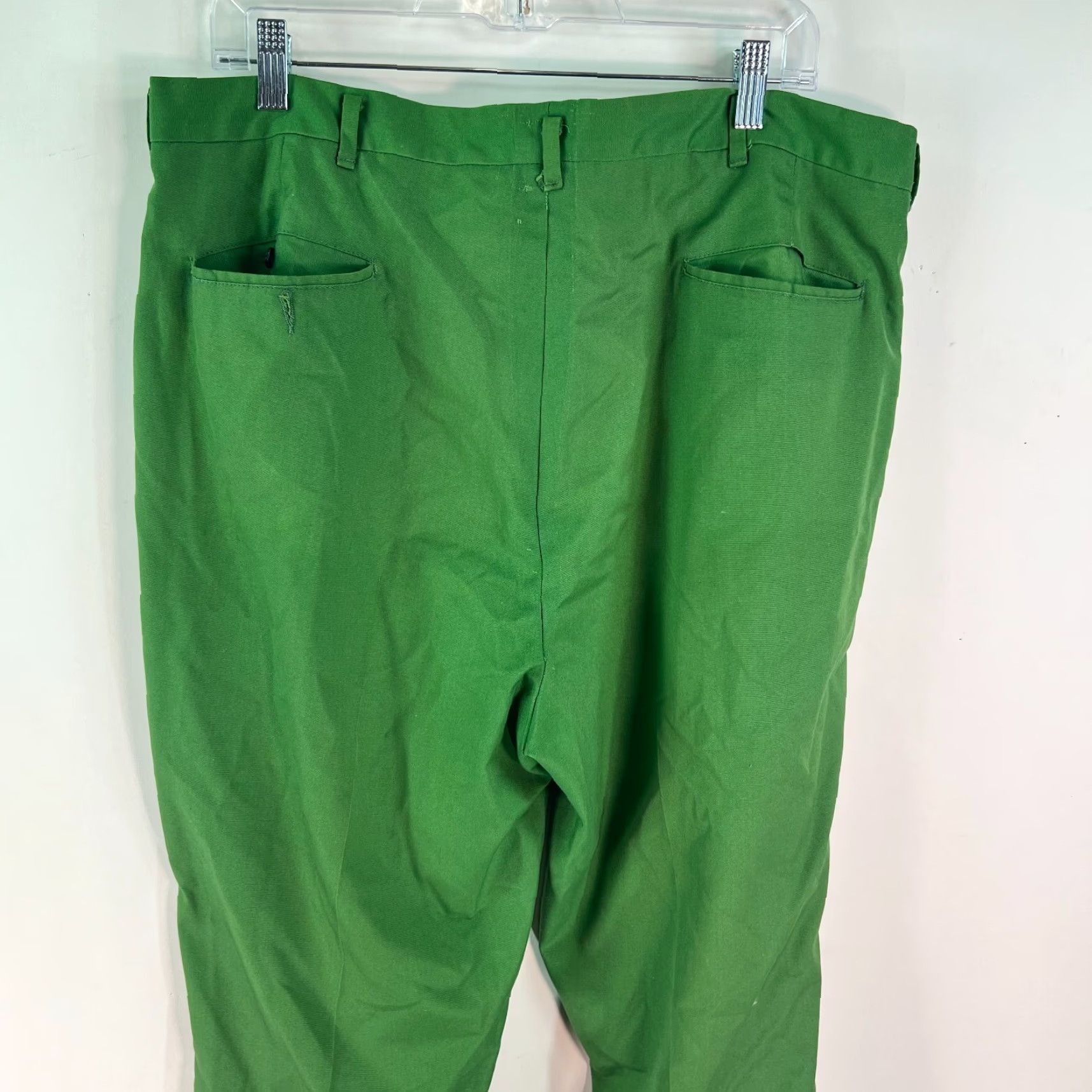 Sears Sears Mens Dress Pants Flat Front Straight Leg Green 38x27 - Cotton Blend - Regular - Inseam 27 - Vintage? No - Men’s Pants Size US 38 / EU 54 - 2 Thumbnail