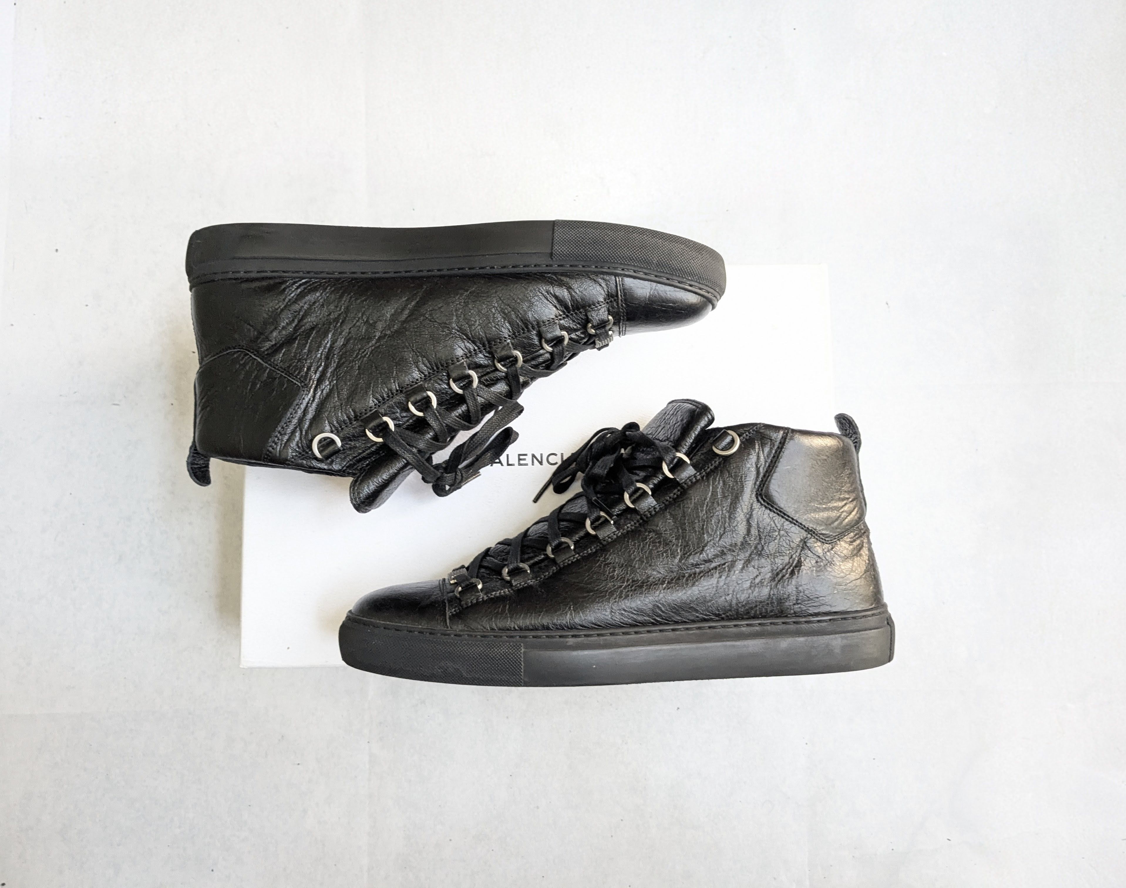 Balenciaga Arena Black 11 Leather High Tops