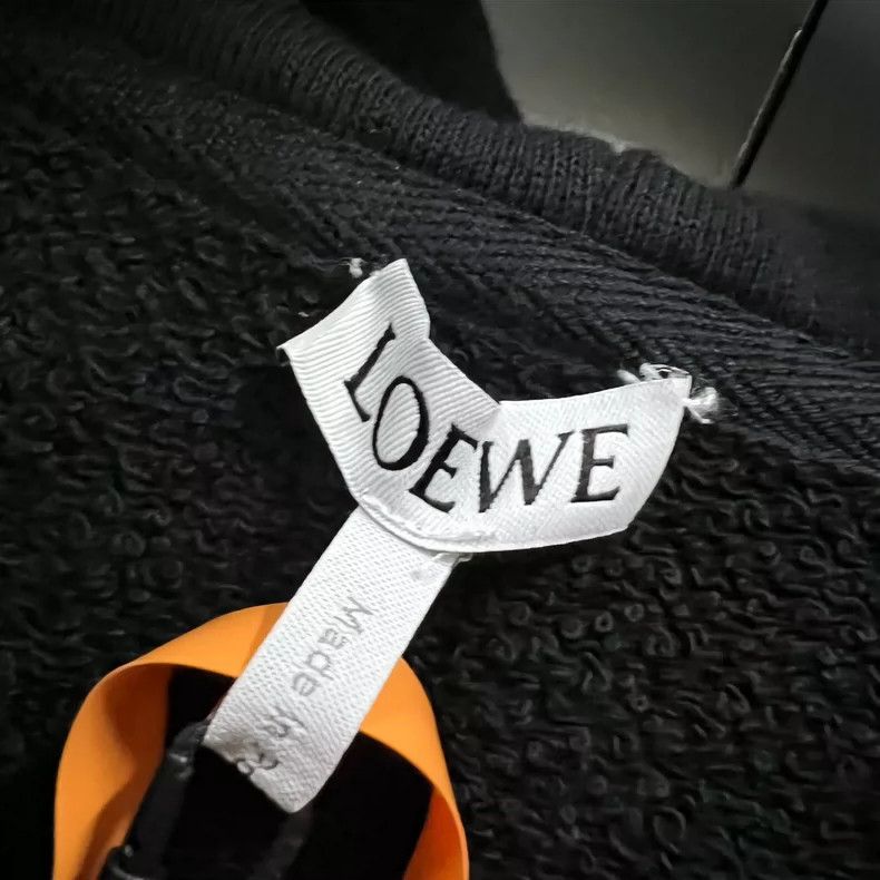 Loewe LOEWE Black lettering embroidered hoodie Size US S / EU 44-46 / 1 - 3 Thumbnail