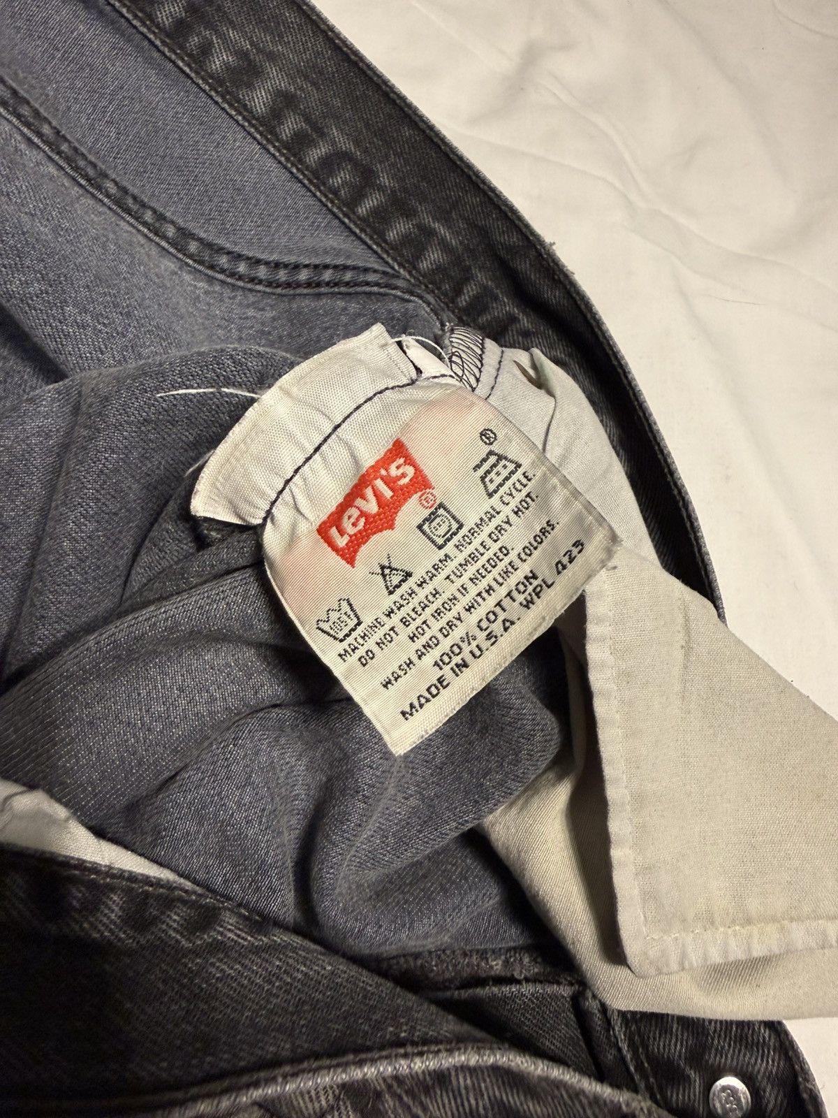 Levi's Vintage 90s Levis USA 501 Faded Black Denim Jeans Size US 34 / EU 50 - 3 Thumbnail