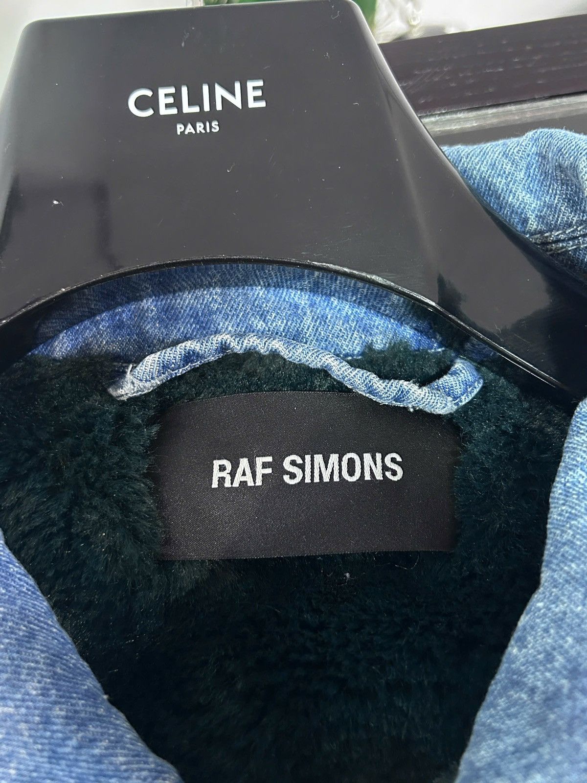 Raf Simons Raf Simons Big Fit Denim Faux Fur Jacket Size US L / EU 52-54 / 3 - 3 Thumbnail