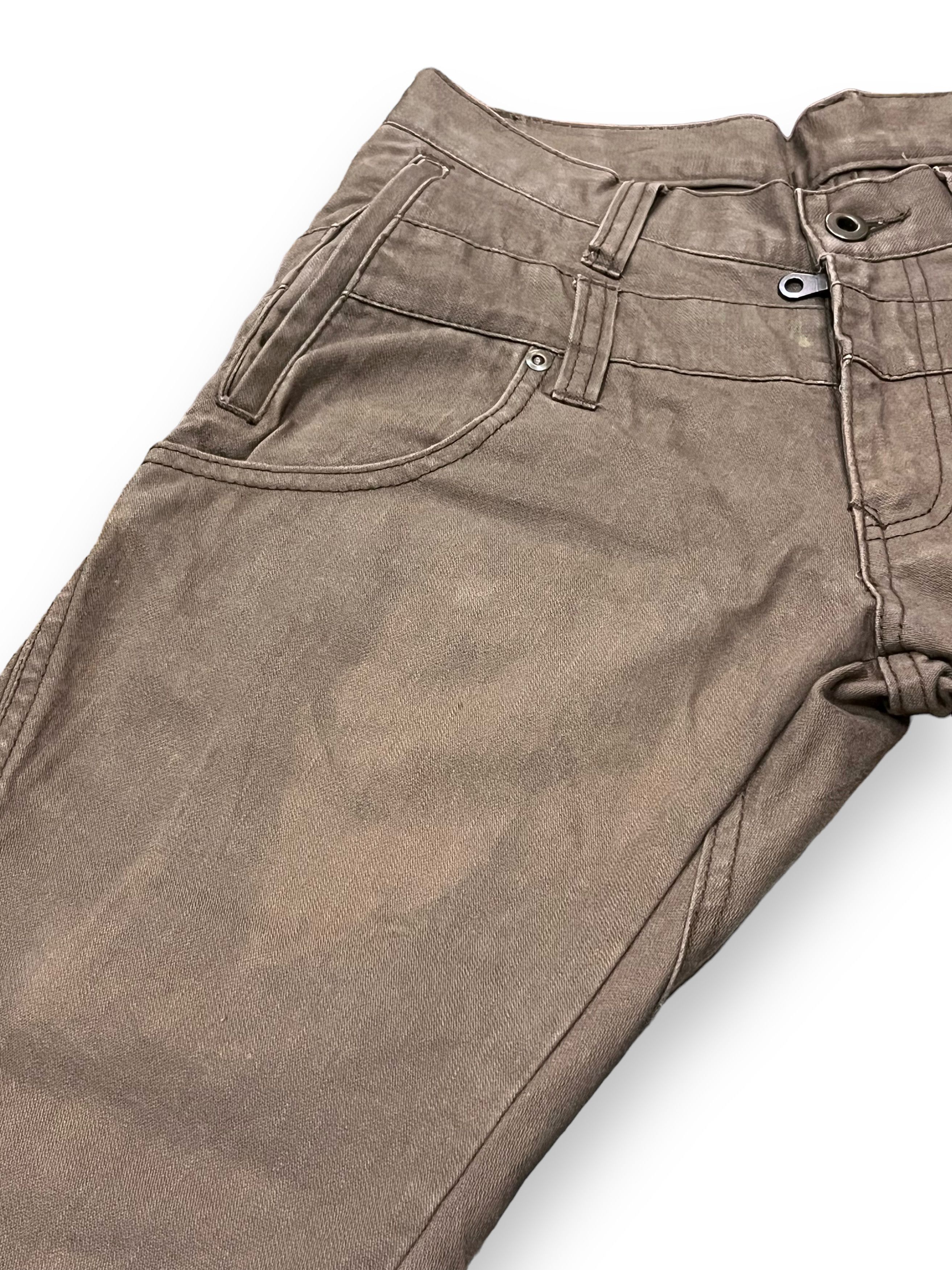 Issey Miyake RARE🔥DE PLUS TETE HOMME Double Waist Sun Faded Brown Flare Size US 28 / EU 44 - 10 Thumbnail