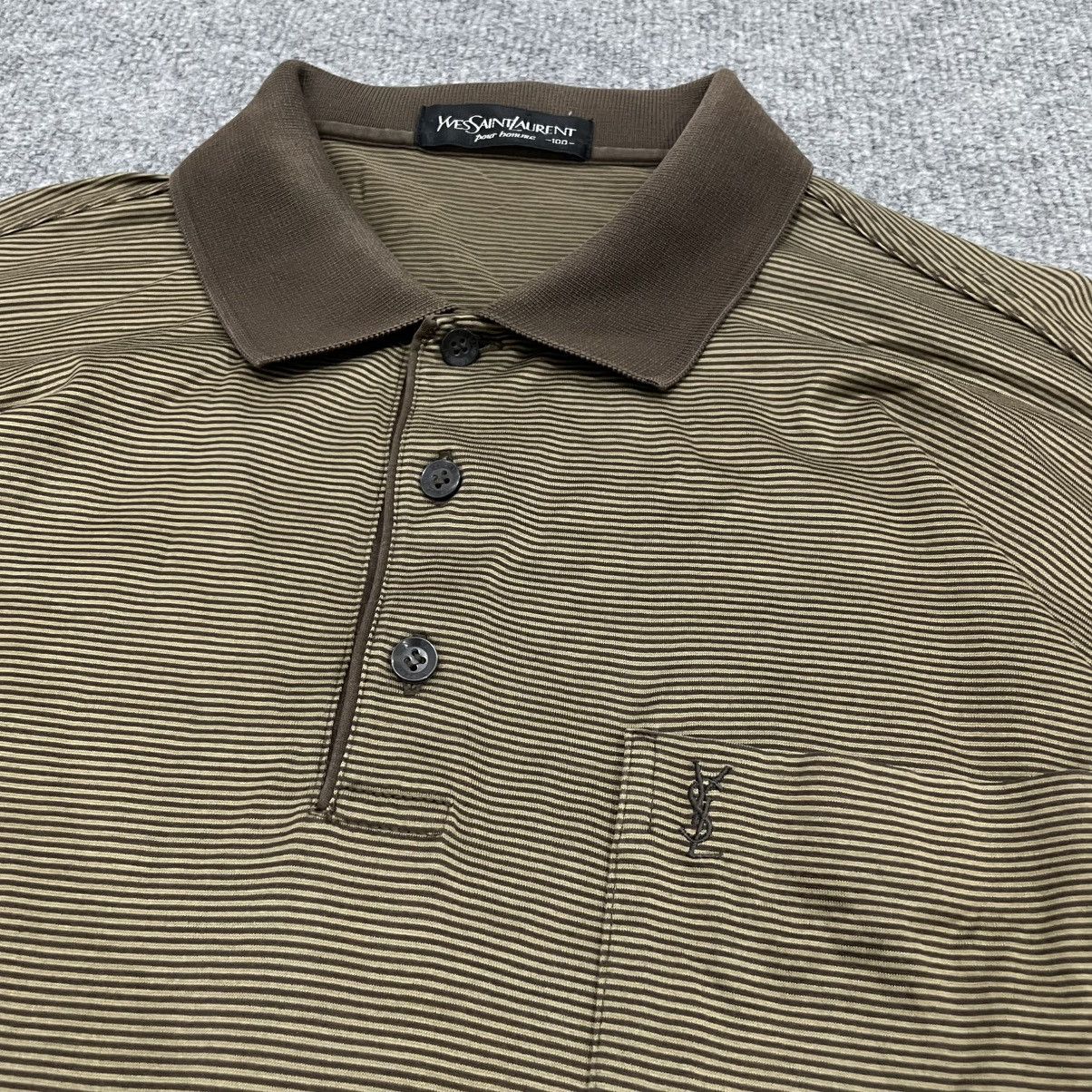 Yves Saint Laurent YSL Yves Saint Laurent Polos Shirt Long Sleeve Size US L / EU 52-54 / 3 - 3 Thumbnail