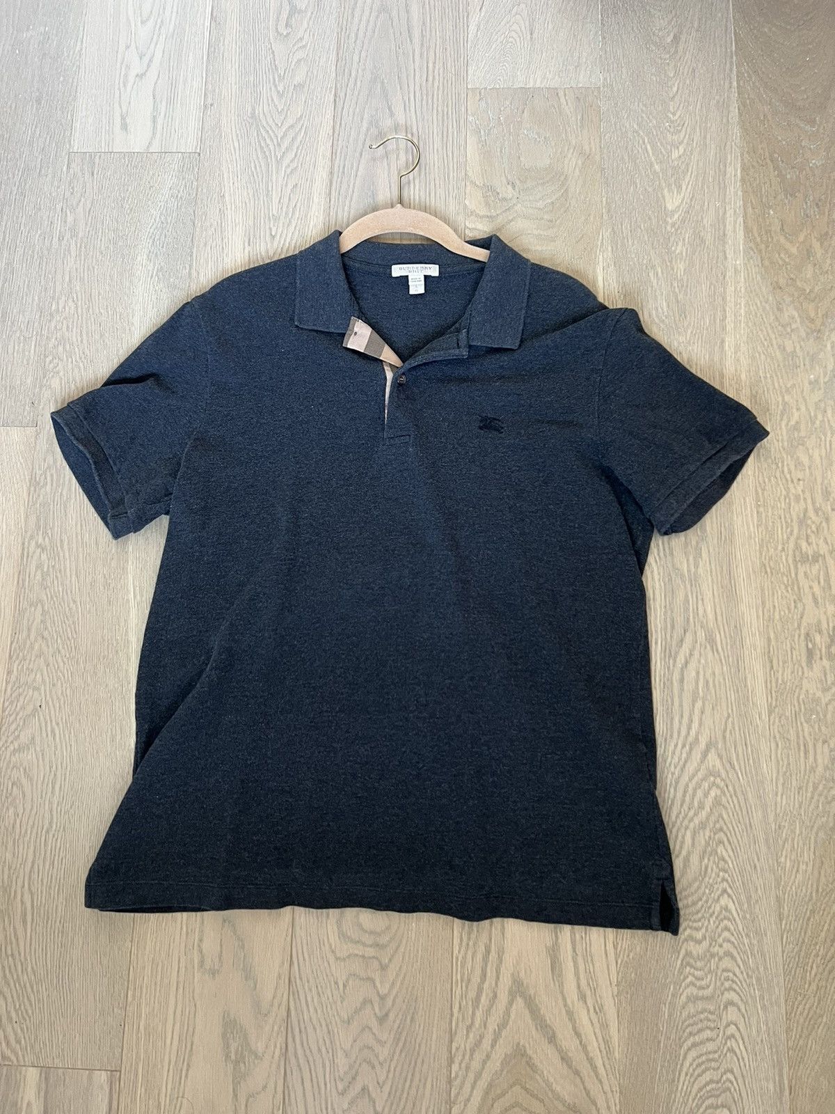 image of Burberry Brit Dark Grey Polo, Men's (Size Large)