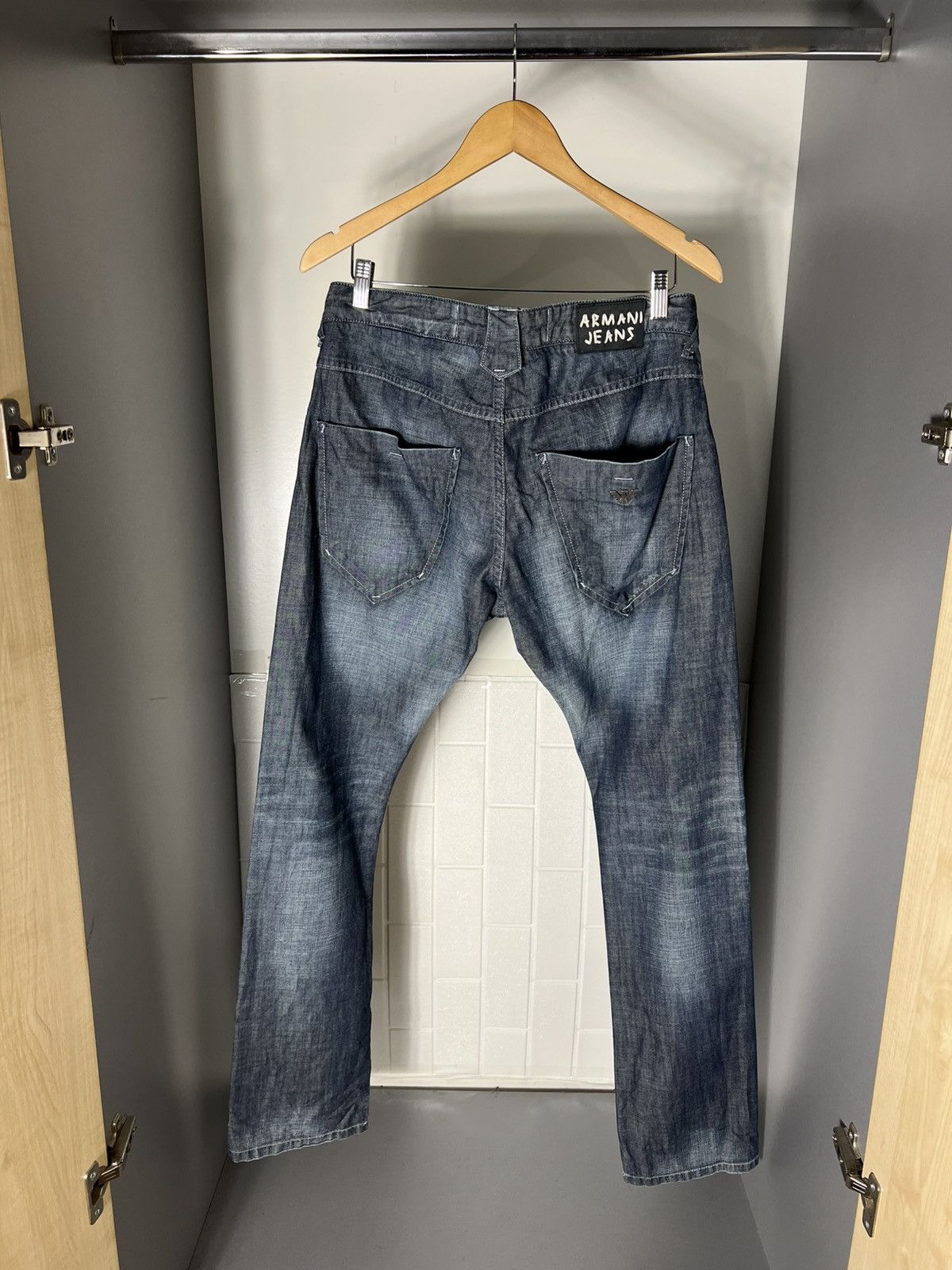 Armani VINTAGE ARMANI JEANS DENIM ITALIAN DESIGNER RETRO Y2K 90s Size US 32 / EU 48 - 1 Thumbnail