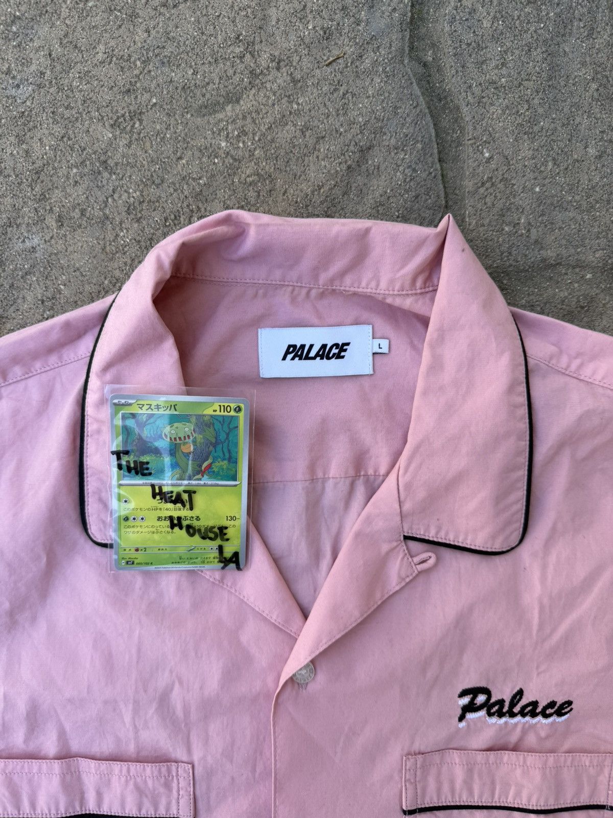 Palace FW22 Pink Bowling Shirt Size US L / EU 52-54 / 3 - 3 Thumbnail