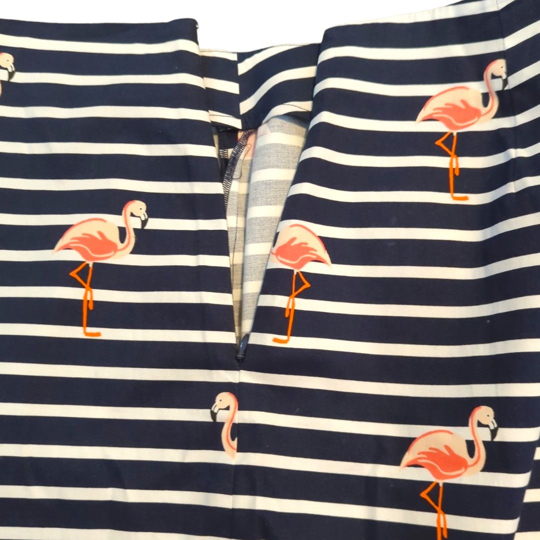 Other TALBOTS Blue White Striped Flamingo Skirt Size 6 Nautical Size 28" / US 6 / IT 42 - 7 Thumbnail