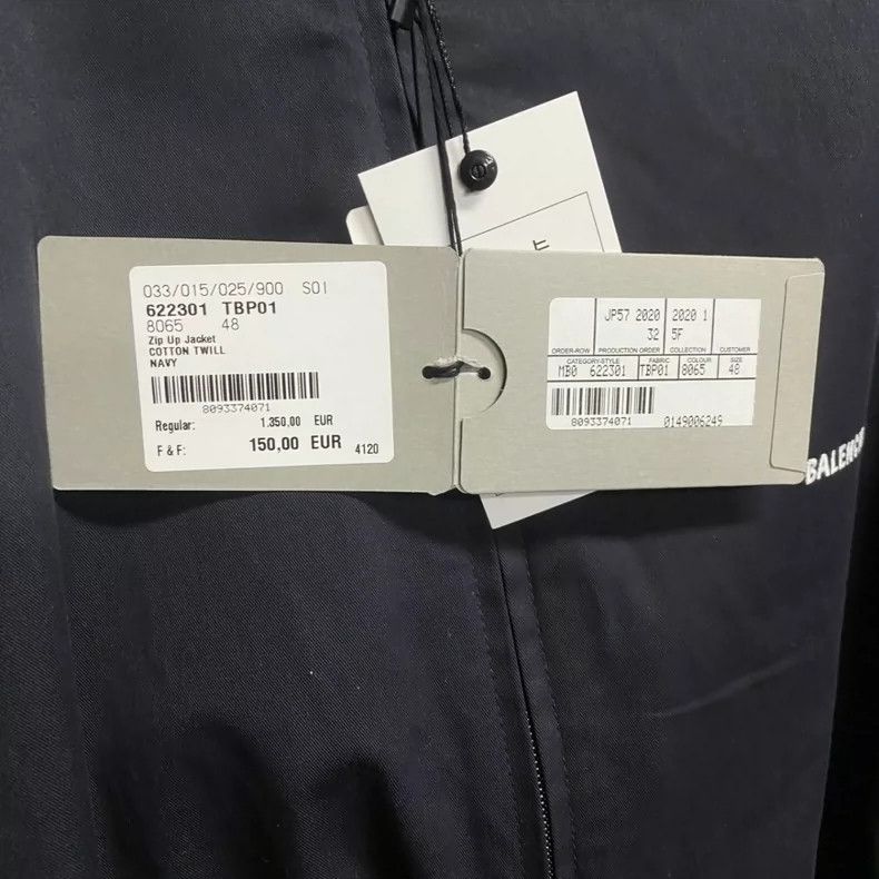 Balenciaga Balenciaga Black and white patchwork embroidered logo jack Size US S / EU 44-46 / 1 - 7 Thumbnail