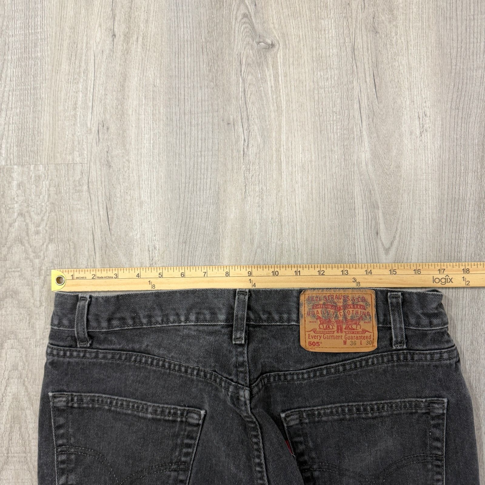 Levi's Vintage Levis 505 Jeans Men's 36x30 Black Regular Straight Size US 36 / EU 52 - 9 Thumbnail