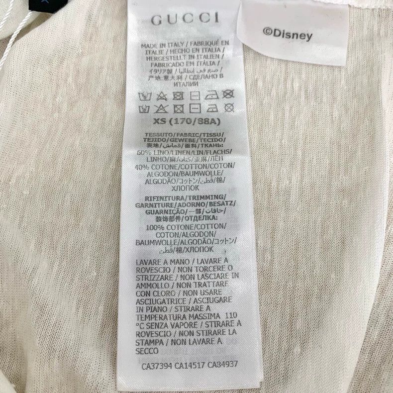 Gucci Gucci Donald Duck printed round-neck white cotton linen sho Size US XS / EU 42 / 0 - 8 Thumbnail