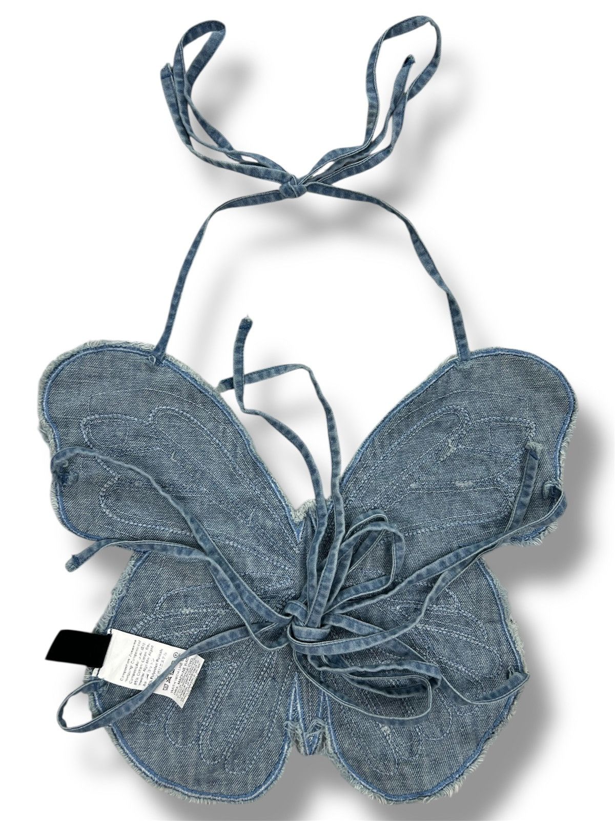Japanese Brand Dazy Butterfly Denim Halter Top Size S / US 4 / IT 40 - 2 Thumbnail