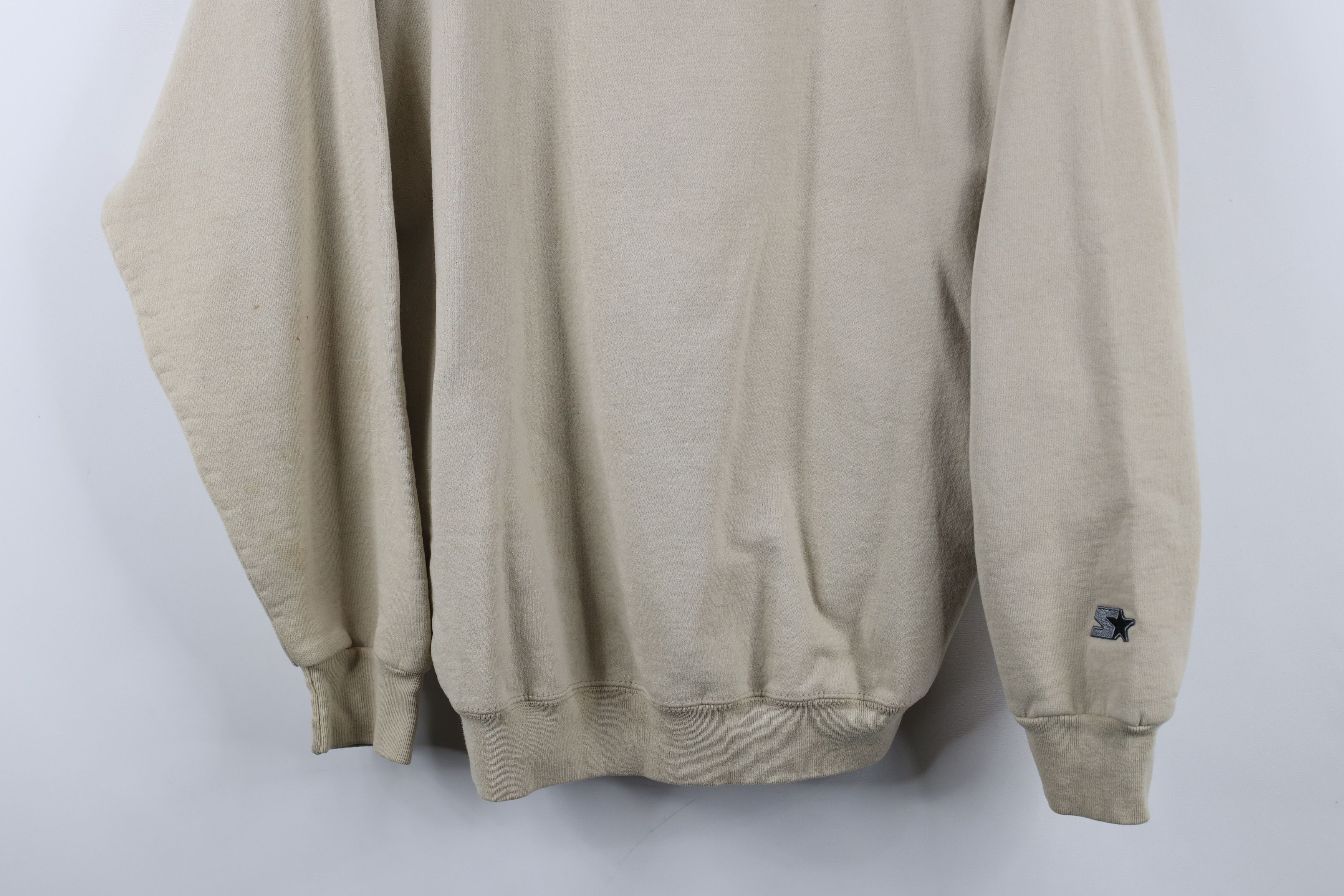 Starter × Vintage Vintage 90s Starter Spell Out Crewneck Sweatshirt Beige Size US M / EU 48-50 / 2 - 3 Thumbnail