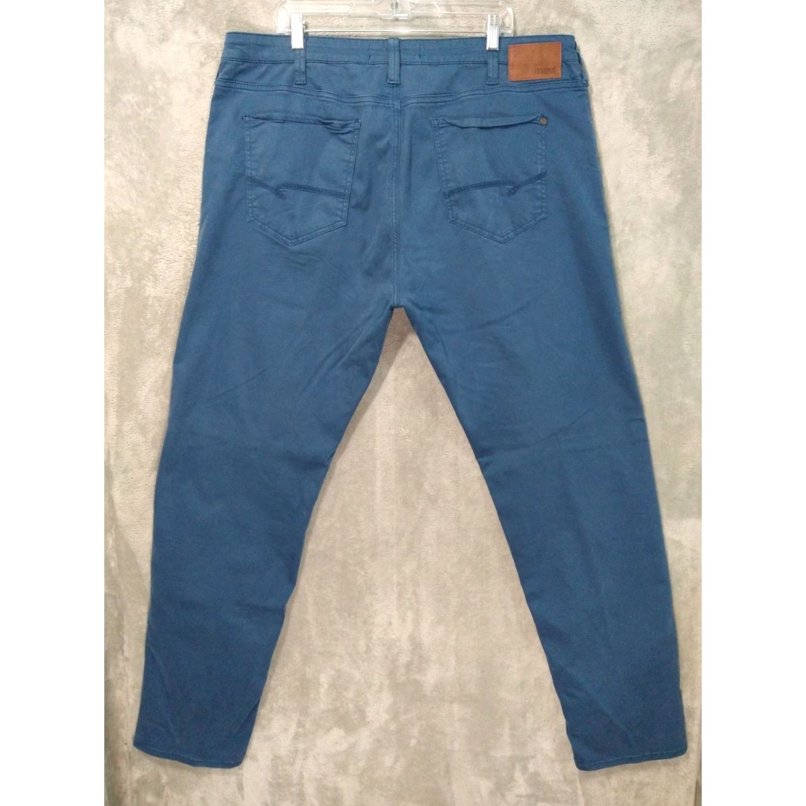 Mavi Mavi Zach Pants Mens 44x36 Blue Chino Straight Leg Stretch Mid Rise Twill Casual Pants Mens Blue 44 Regular Straight Mens Size US 44 / EU 60 - 2 Thumbnail
