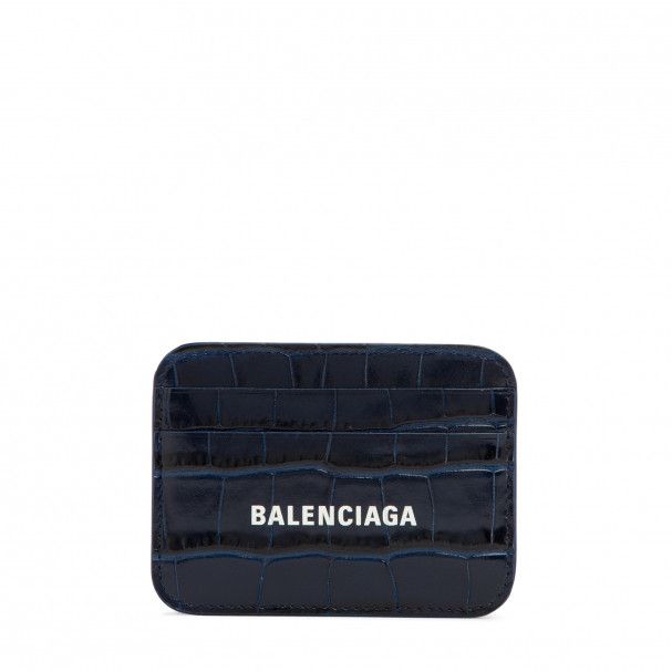 Balenciaga o1srvl11e1124 Size: OS / Cash Card Holder in Navy/White Size ONE SIZE - 1 Thumbnail