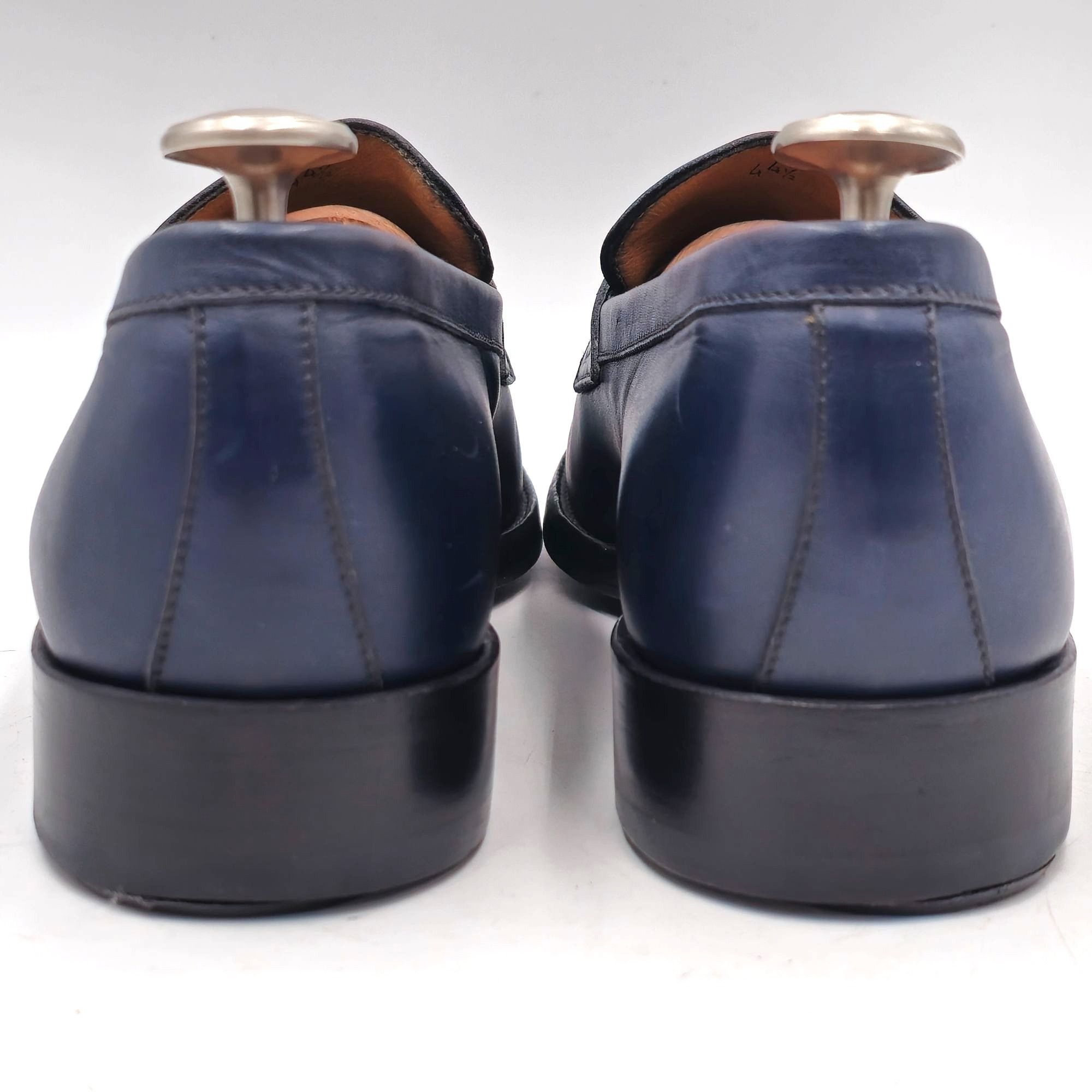 Other Gianni Gallucci Mens 11.5 / 44.5EU Navy Leather Dress Shoes Size US 11.5 / EU 44-45 - 7 Thumbnail