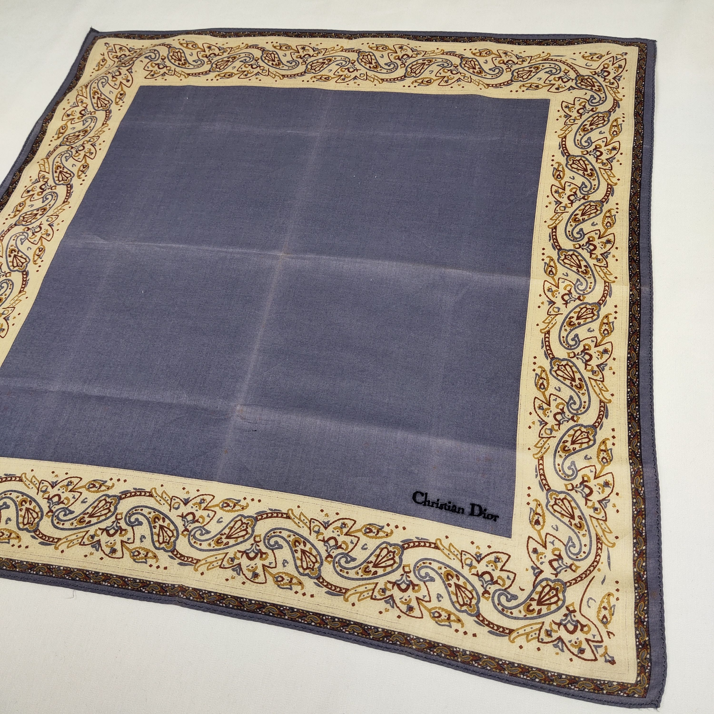 Vintage Christian Dior Handkerchief / Neckerchief / Bandana FZ496 Size ONE SIZE - 5 Thumbnail