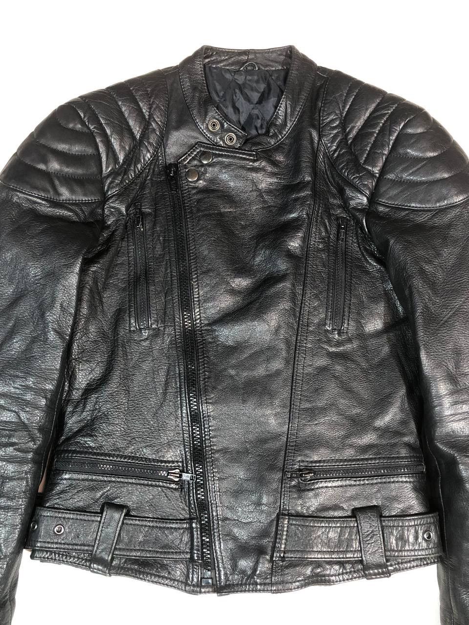 Genuine Leather × Vintage Vintage Moto Biker Triple Black Leather Jacket Size US S / EU 44-46 / 1 - 2 Thumbnail
