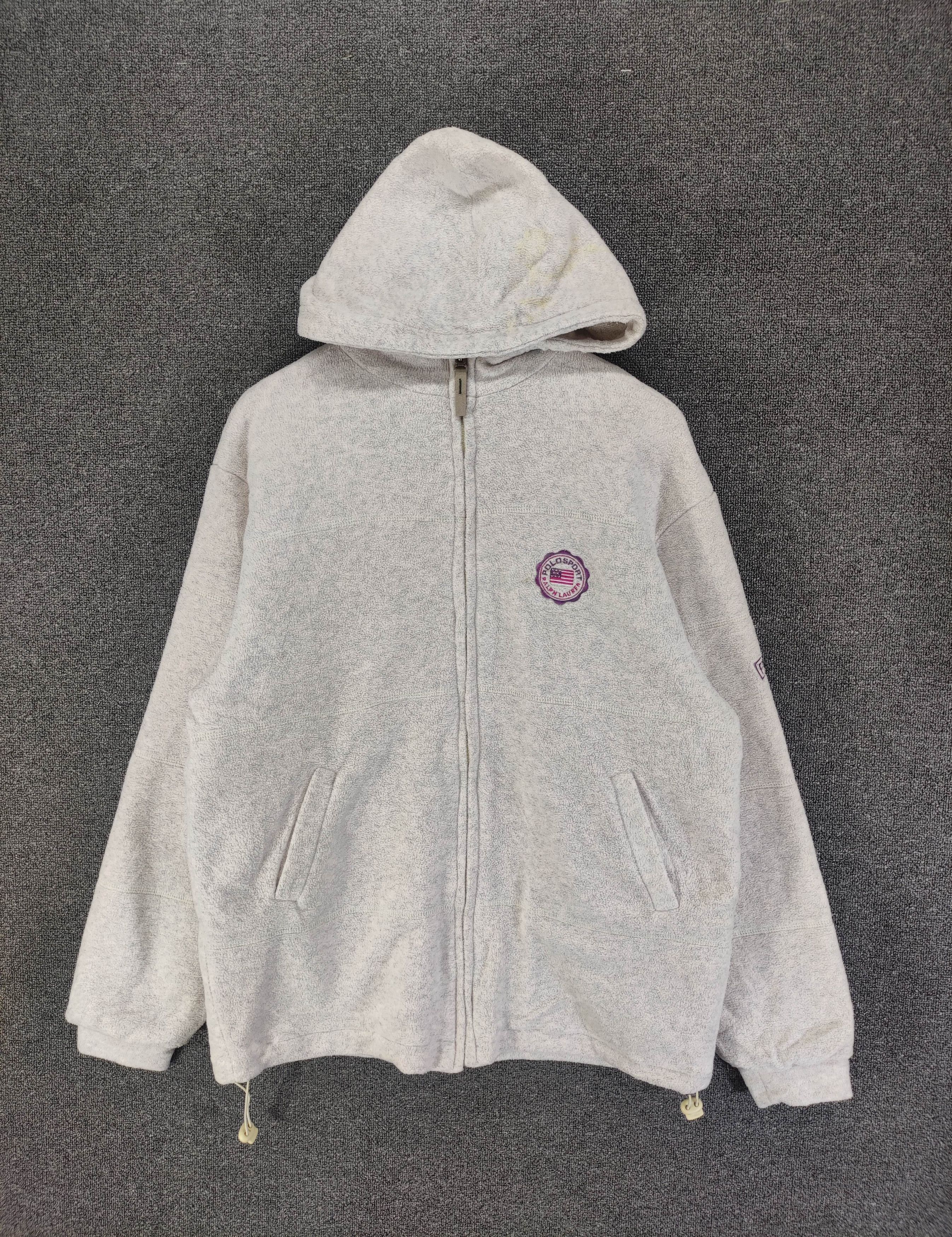 Vintage RL Polo Jeans Ralph Lauren Fleece Hoodie Jacket