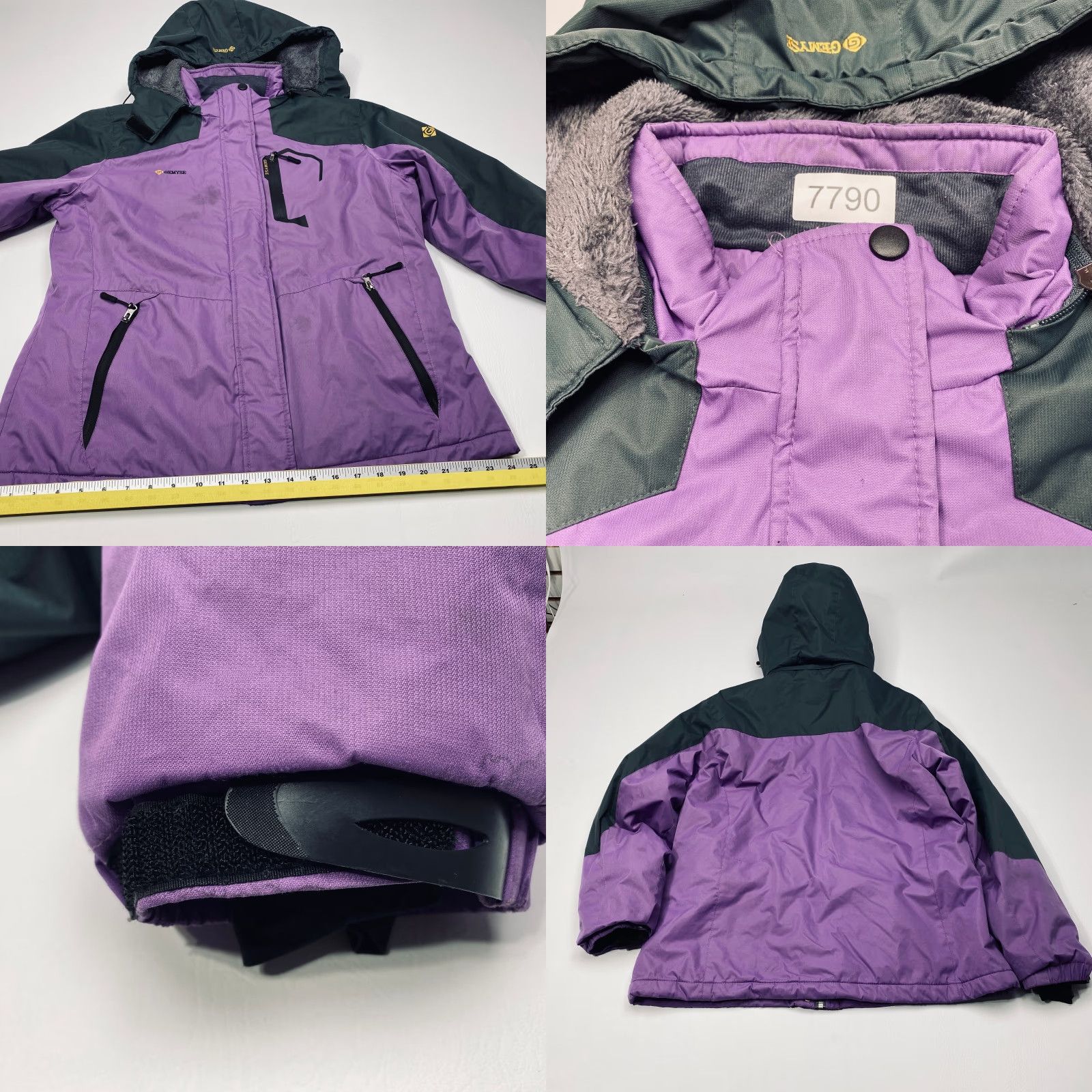 Vintage GEMYSE Ski Jacket Windproof Waterproof Snow Coat Hooded Large Polyester Winter - Women's Jacket Size L / US 10 / IT 46 - 11 Thumbnail