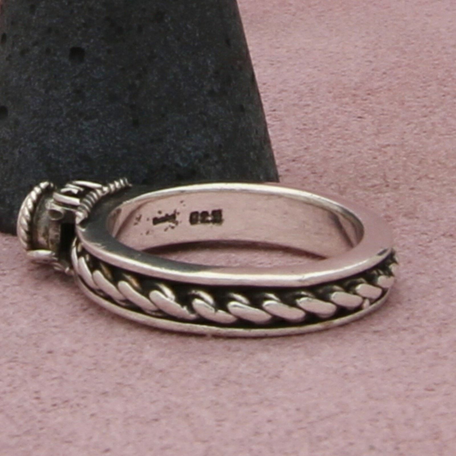 Sterling Silver sterling silver braided amethyst spinner band ring size 8.75 Size ONE SIZE - 3 Thumbnail