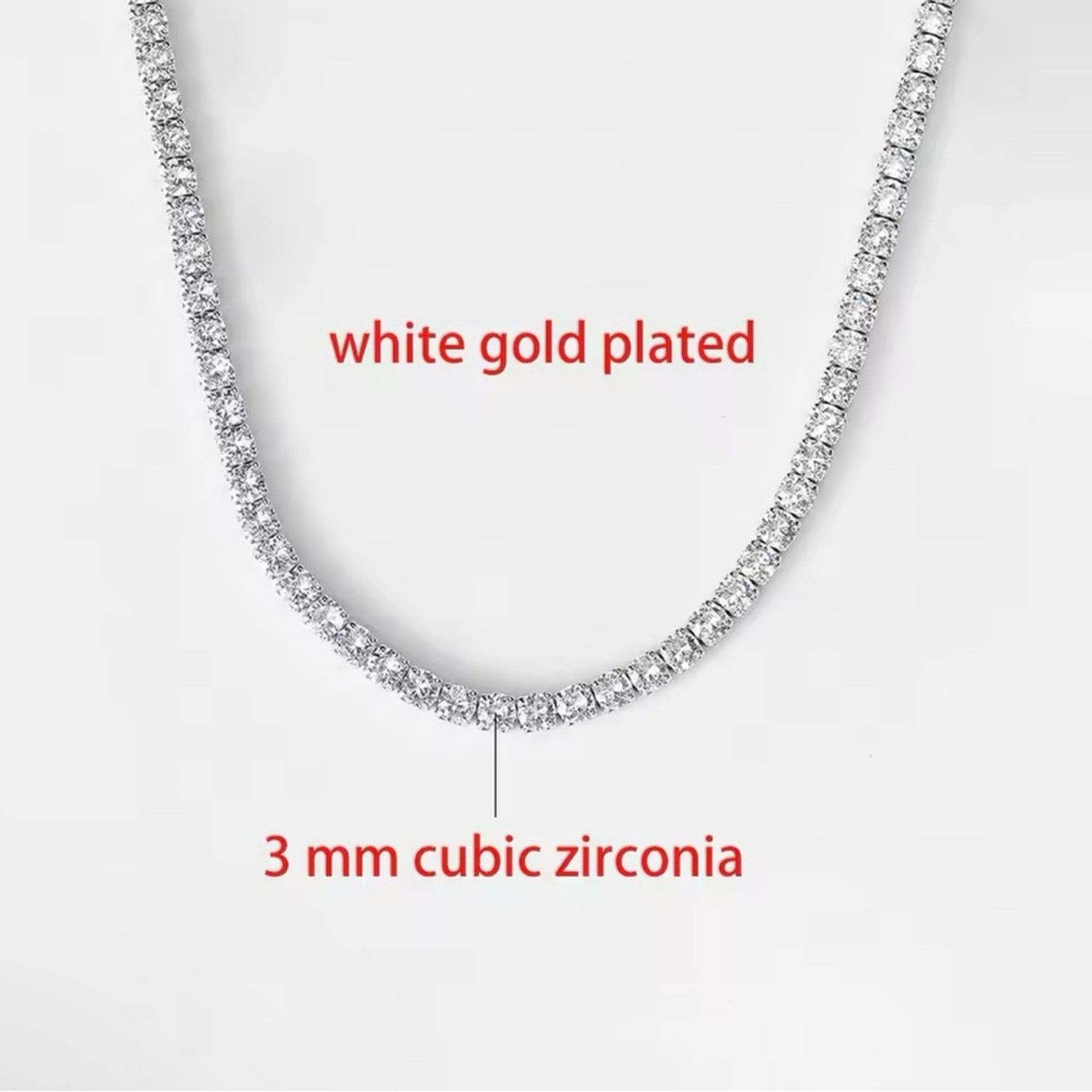 Other Tennis Choker Necklaces Women HipHop Iced Out AAA+ Cubic Size ONE SIZE - 3 Thumbnail