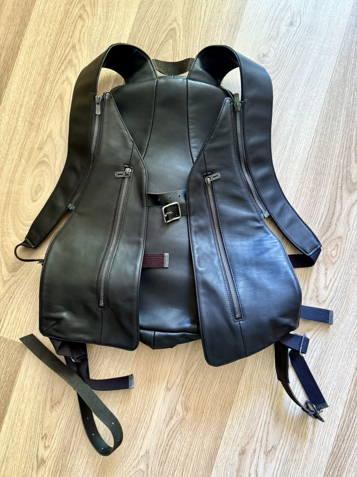 Horse Leather Vest Bag Backpack