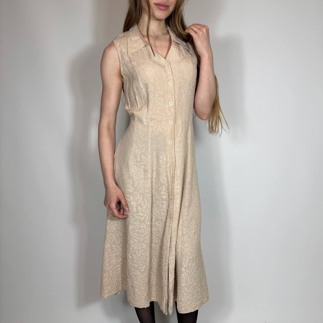 Vintage 80-90s Givenchy Floral Retro Style Maxi Dress Rare