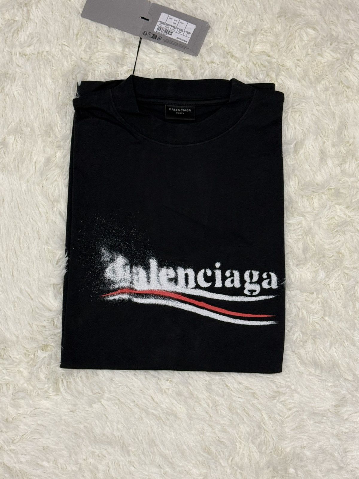 Balenciaga BALENCIAGA Political Stencil T Shirt Black White Size US M / EU 48-50 / 2 - 1 Thumbnail
