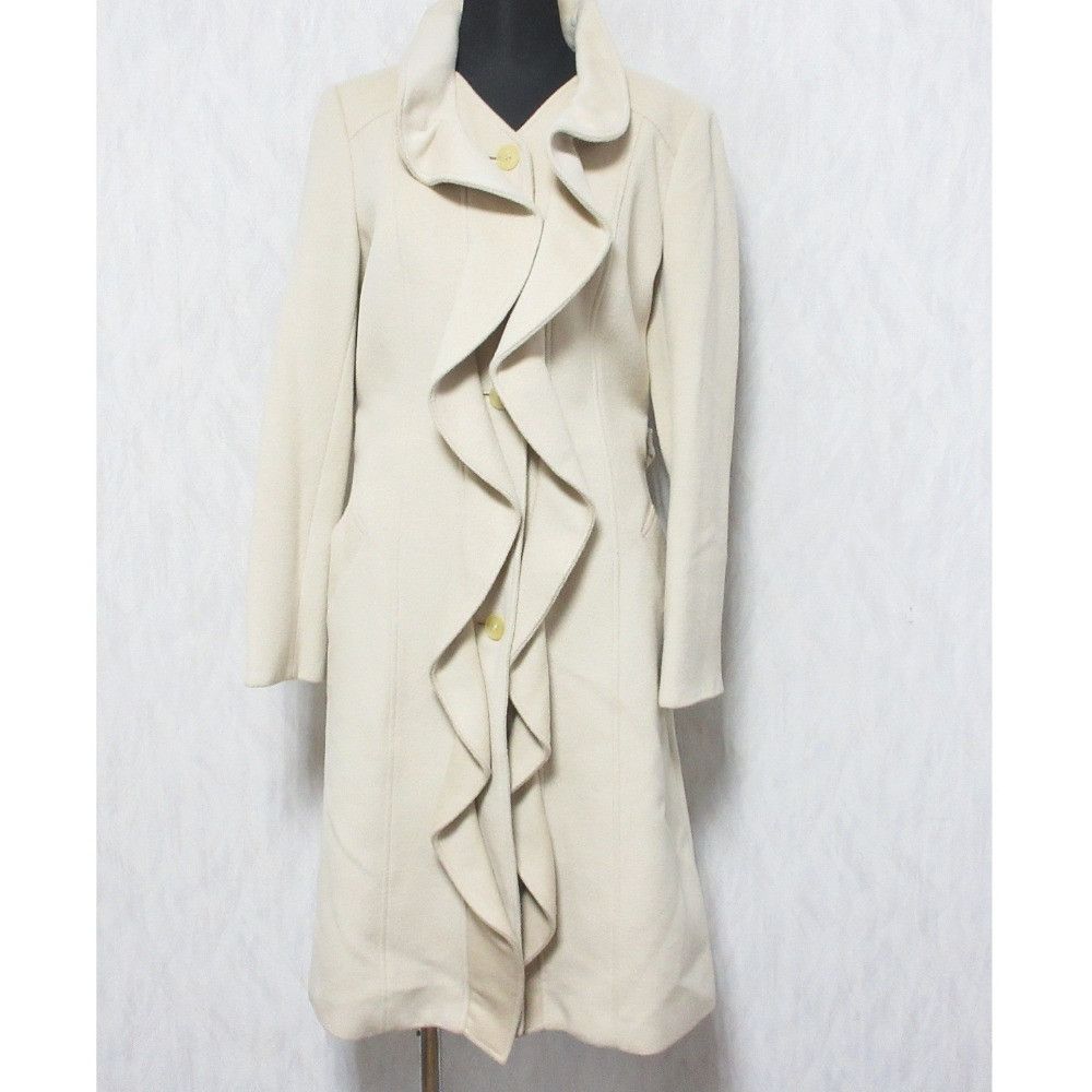 Other Other CITRUS NOTES Frill Design Angora Wool Long Coat Others Outerwear DUTY FREE for USA Size ONE SIZE - 1 Thumbnail