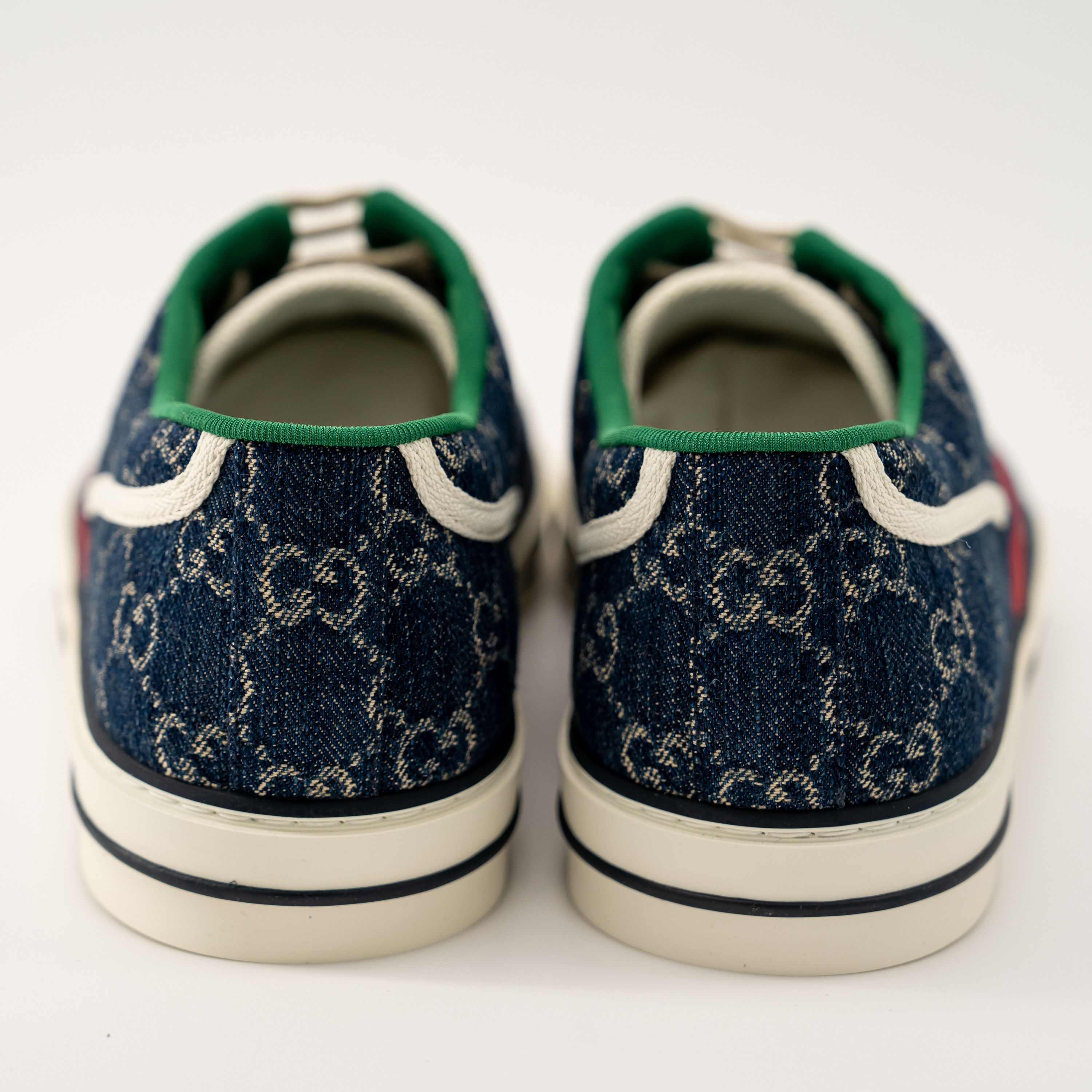 Gucci 13G 13.5 US Gucci Tennis Denim Sneakers GG print Blue Size US 13 / EU 46 - 5 Thumbnail