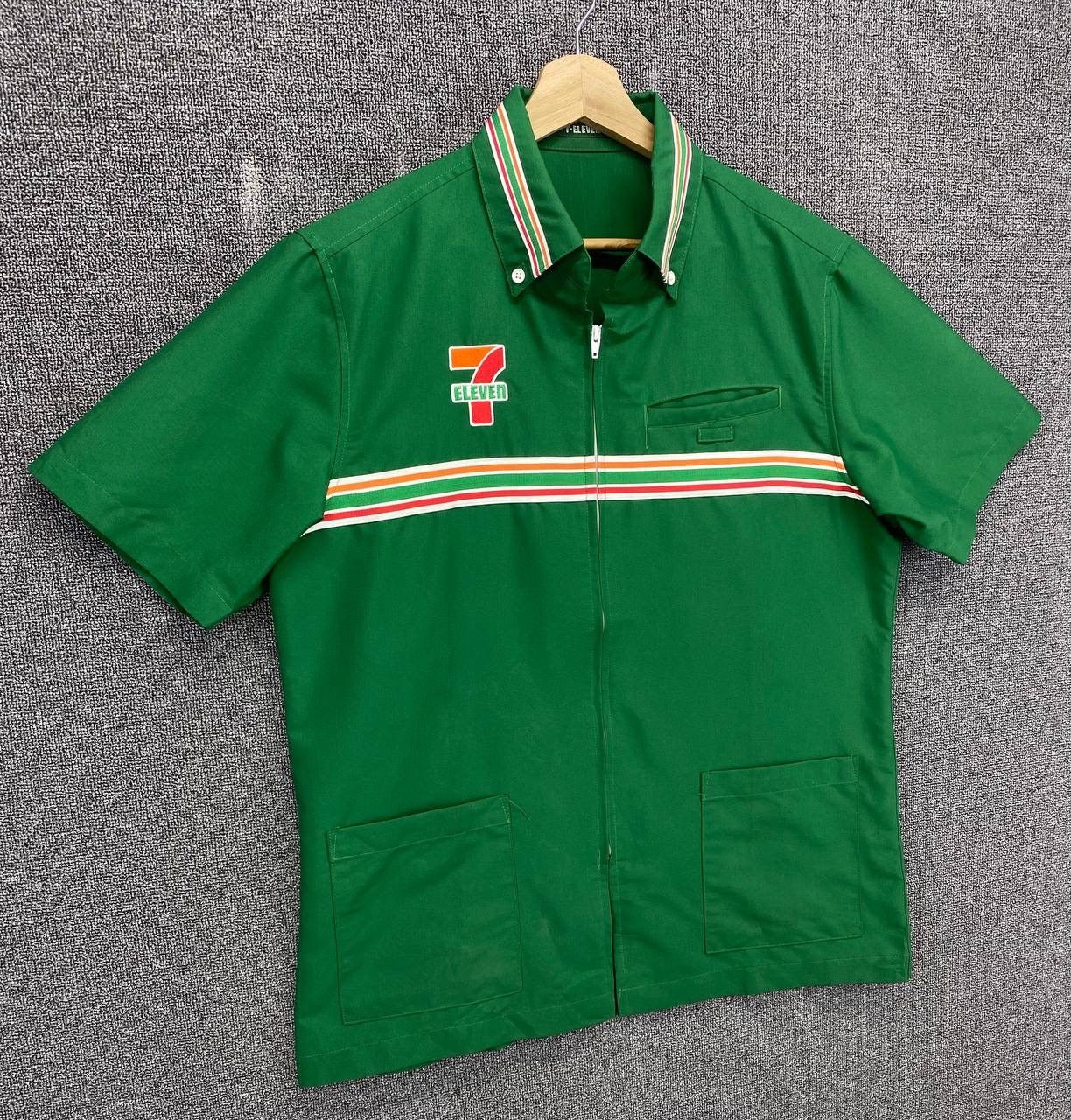Japanese Brand × Vintage Vintage 90's 7 ELEVEN Uniform Workwear Zip Up Jacket Size US L / EU 52-54 / 3 - 2 Thumbnail